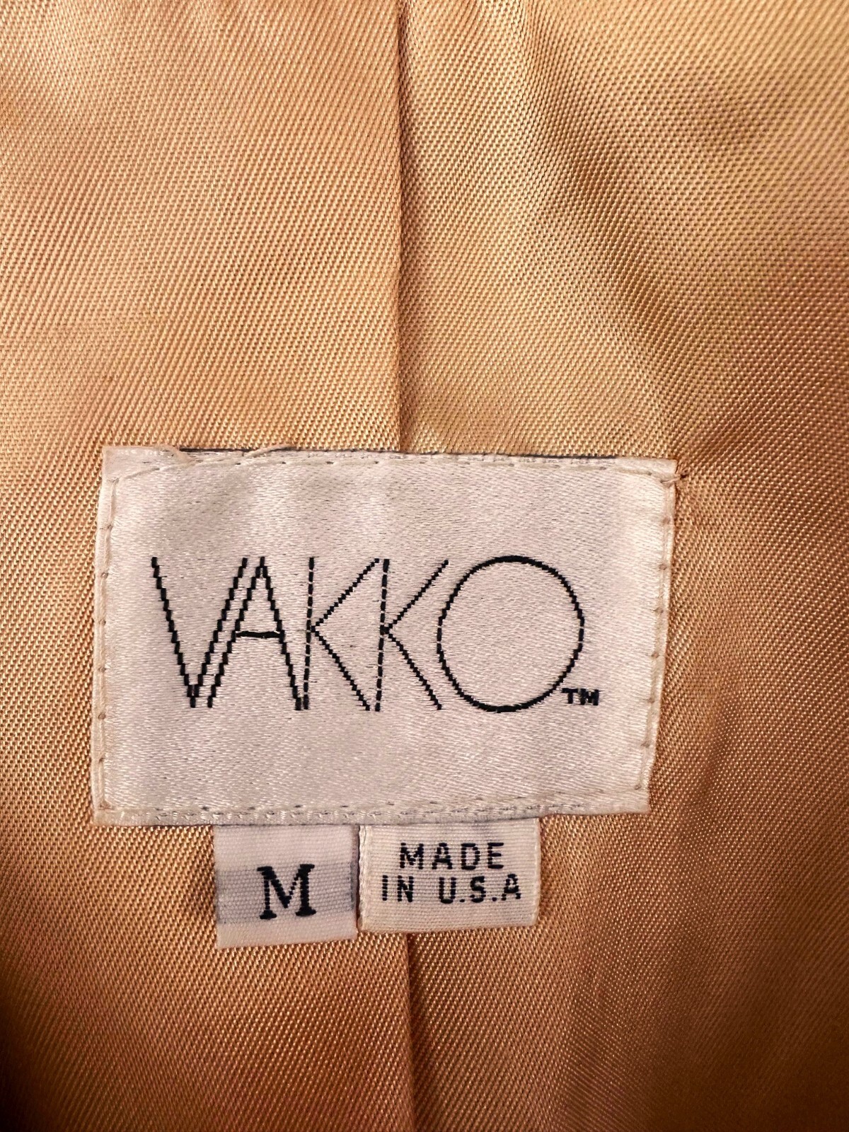 VINTAGE SUPER COOL VAKKO CREAM LAMBSKIN JACKET WITH SHEARLING COLLAR, SIZE M