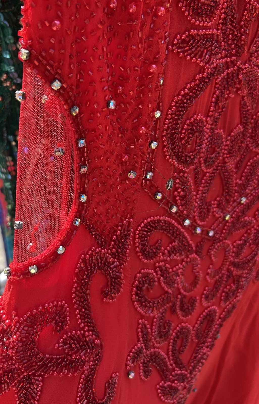 Vintage Red My Fashion dress Gown With Sequins And Beads Women’s 16