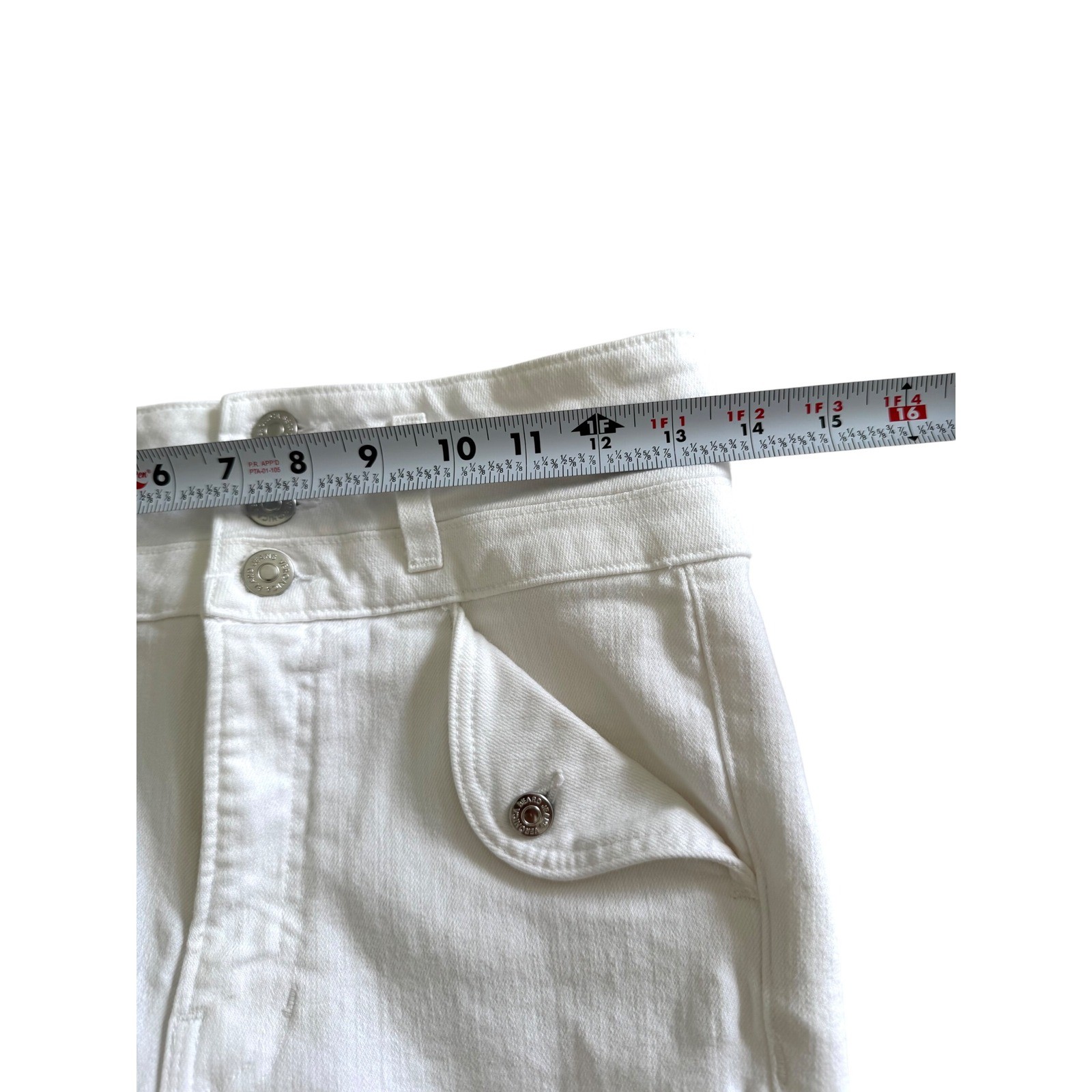 Veronica Beard Giselle White High Rise Skinny Flare Jeans Retro 70s Size 28