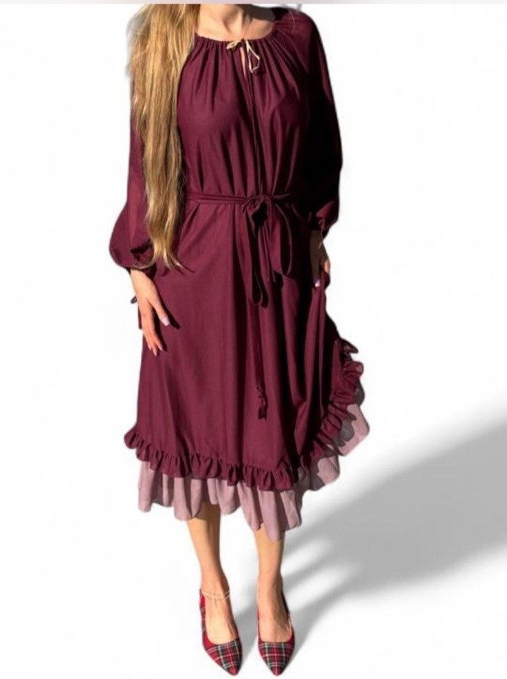 Vintage romantic Cottagecore boho peasant modest Prairie style 1970s dress