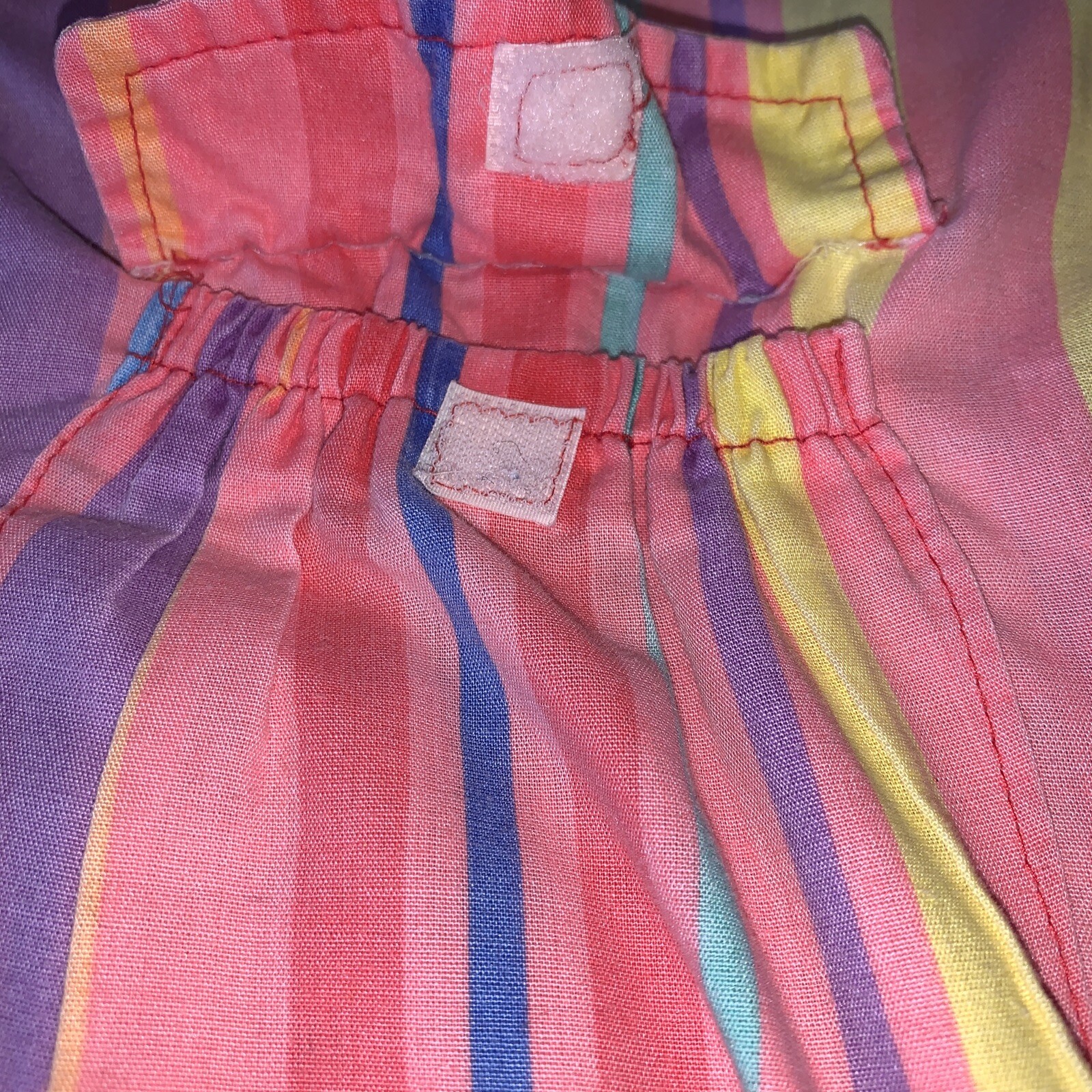 Vintage Button Up 70’s EBER San Francisco Top Pastels Striped Women’s Small ?