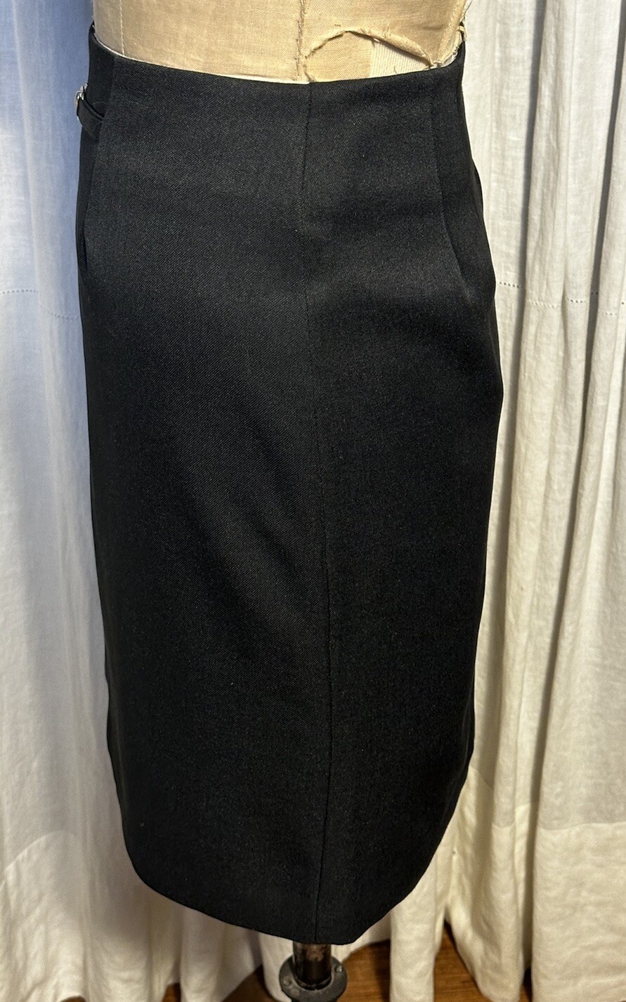Vintage Laura Scott Womens Straight Shirt Blk Skirt Sz 14 Pre-owned