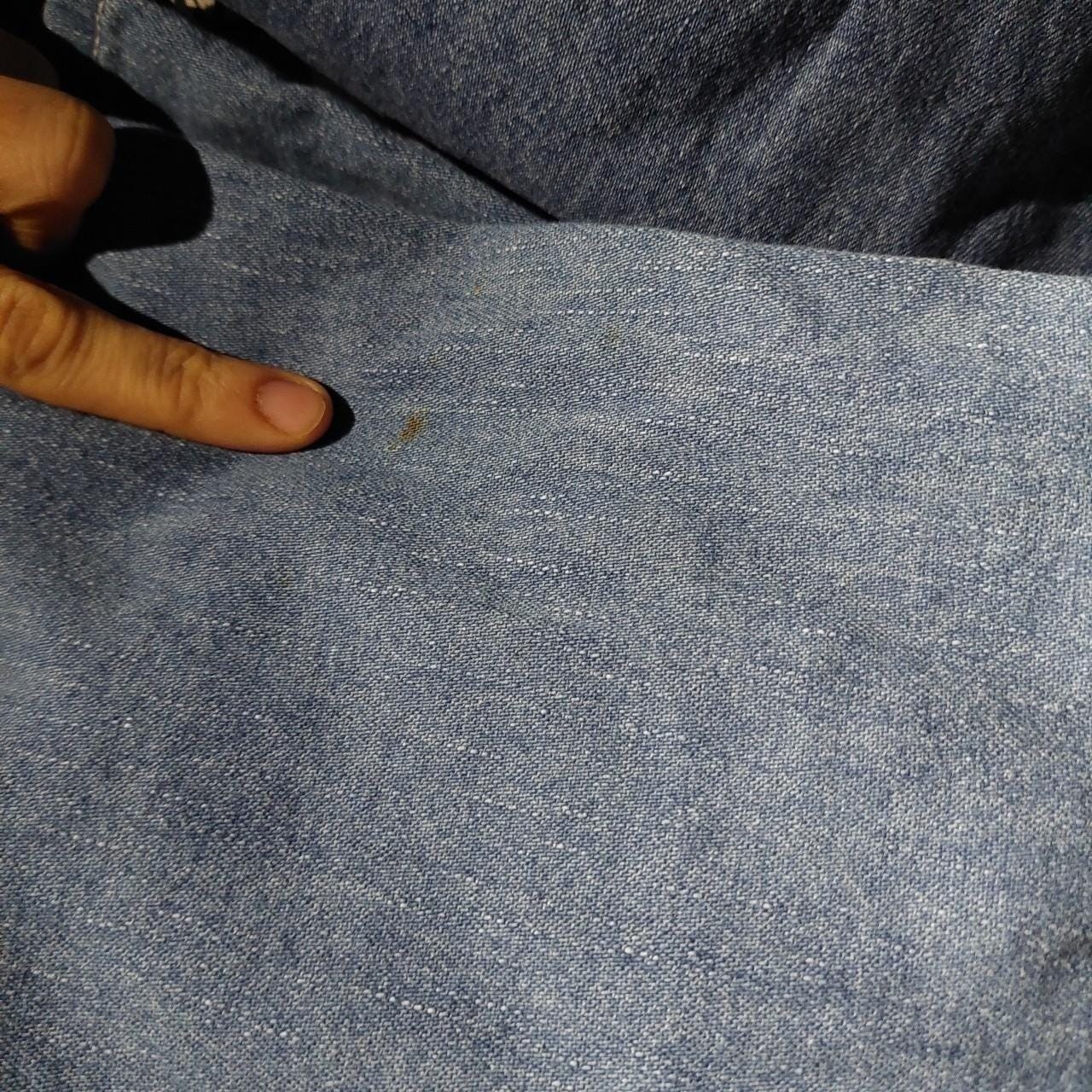Vintage floor length short sleeve denim faded glory dress.