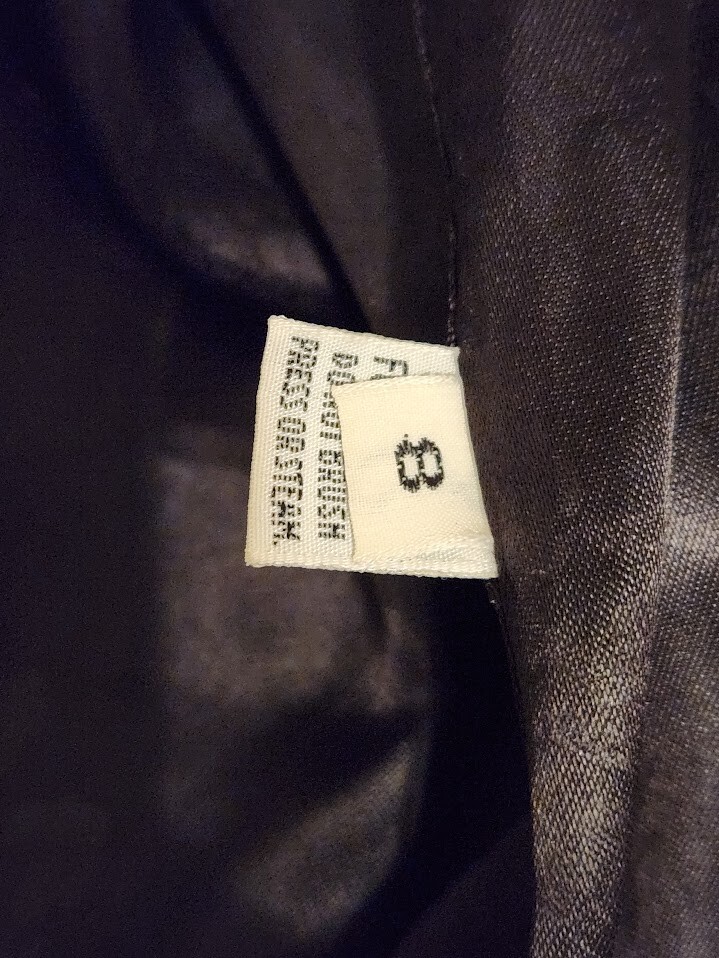 Sportowne Lush Black & Off White Faux Fur Coat Size 8 Vintage Side Pockets