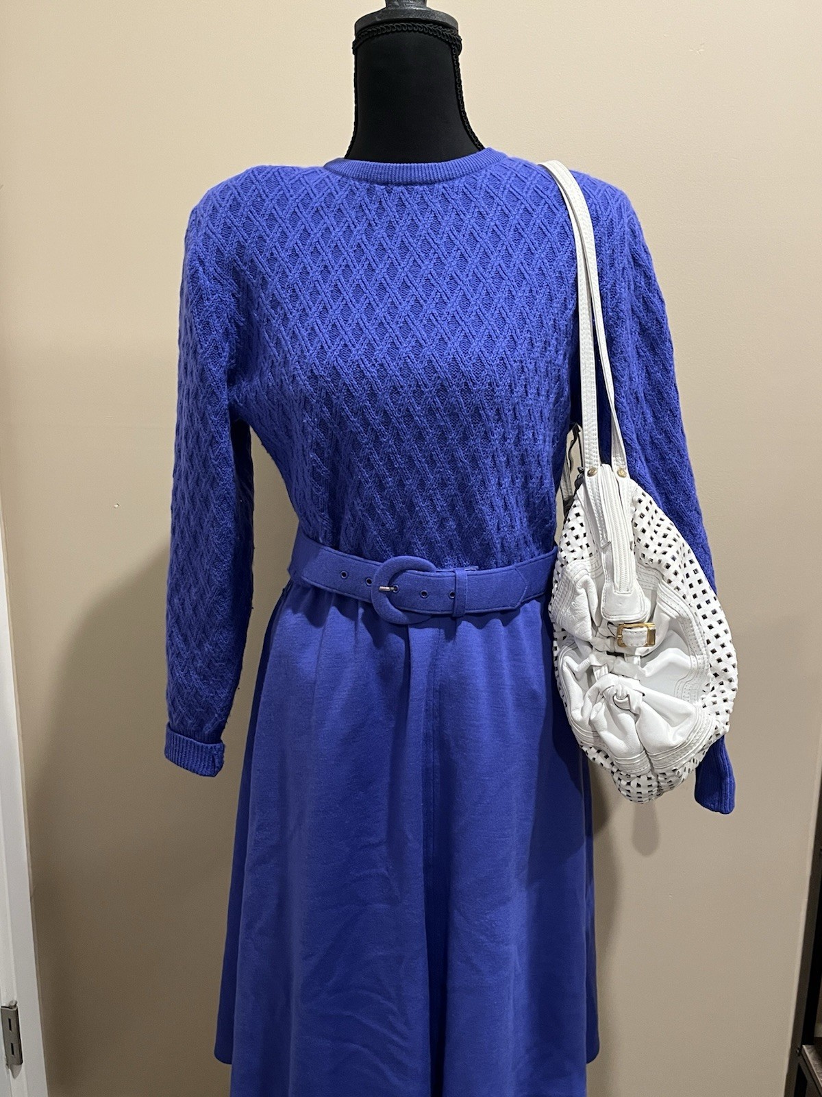 Purple #1980s Ciao Ltd wool sweater dress in excellent #vintage condition