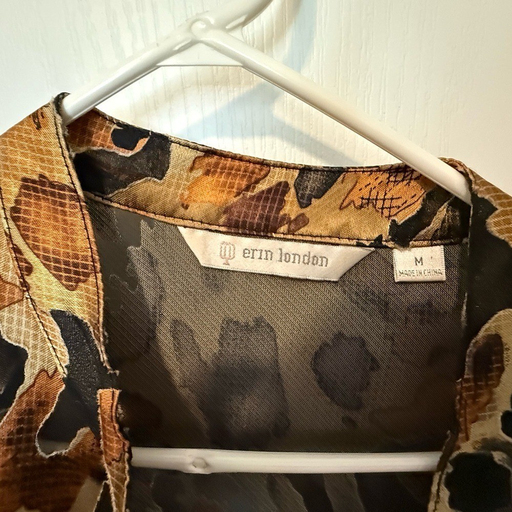 Vintage- Erin London Animal Print Satin Top