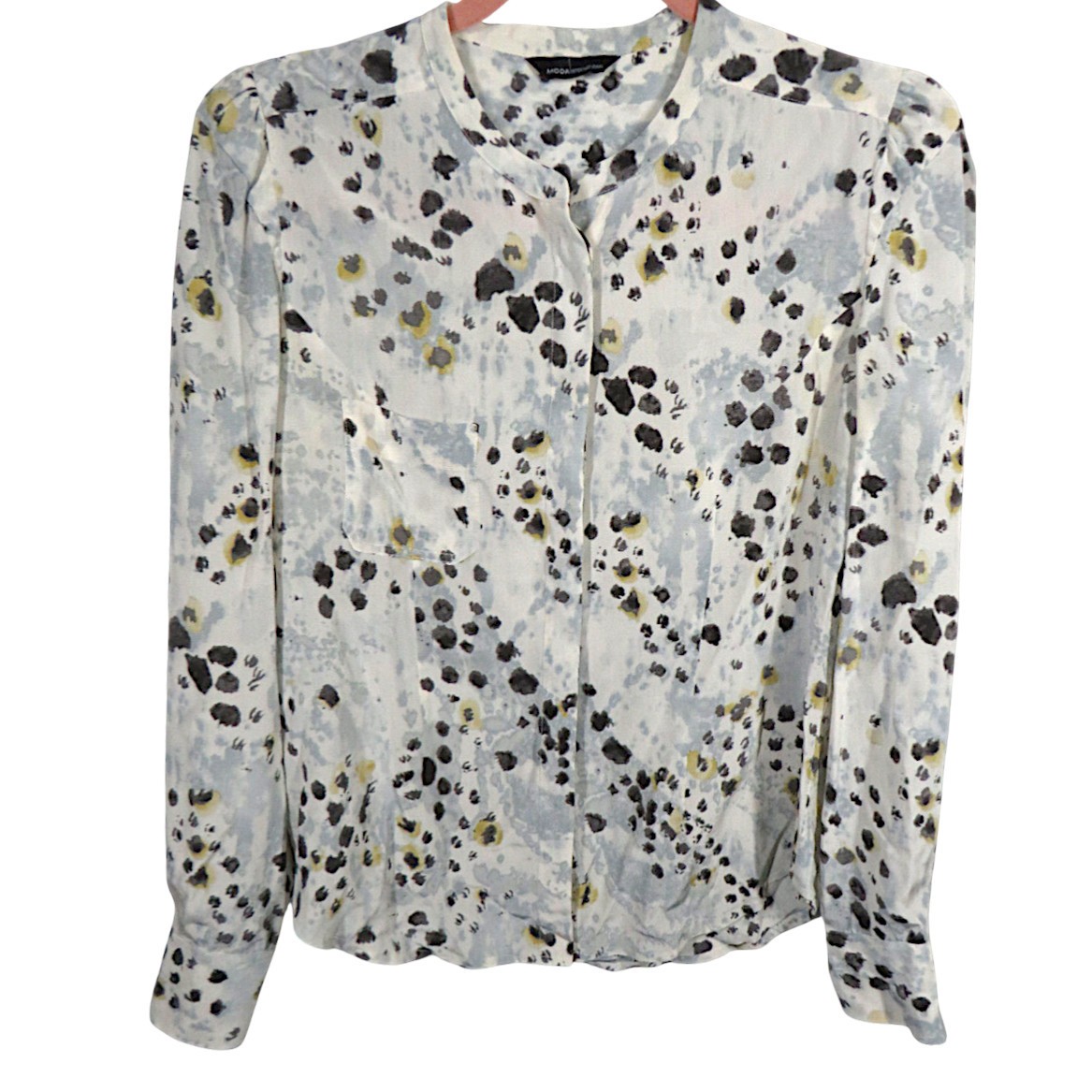 Vintage Moda Int. Victoria’s Secret Animal Print Long Sleeve Blouse Size Small