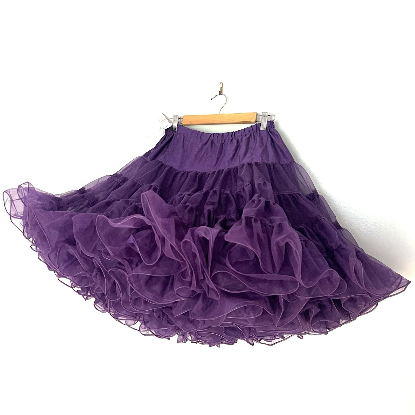 Vintage Purple Square Dance Rockabilly Crinoline Petticoat Dead Stock Size M