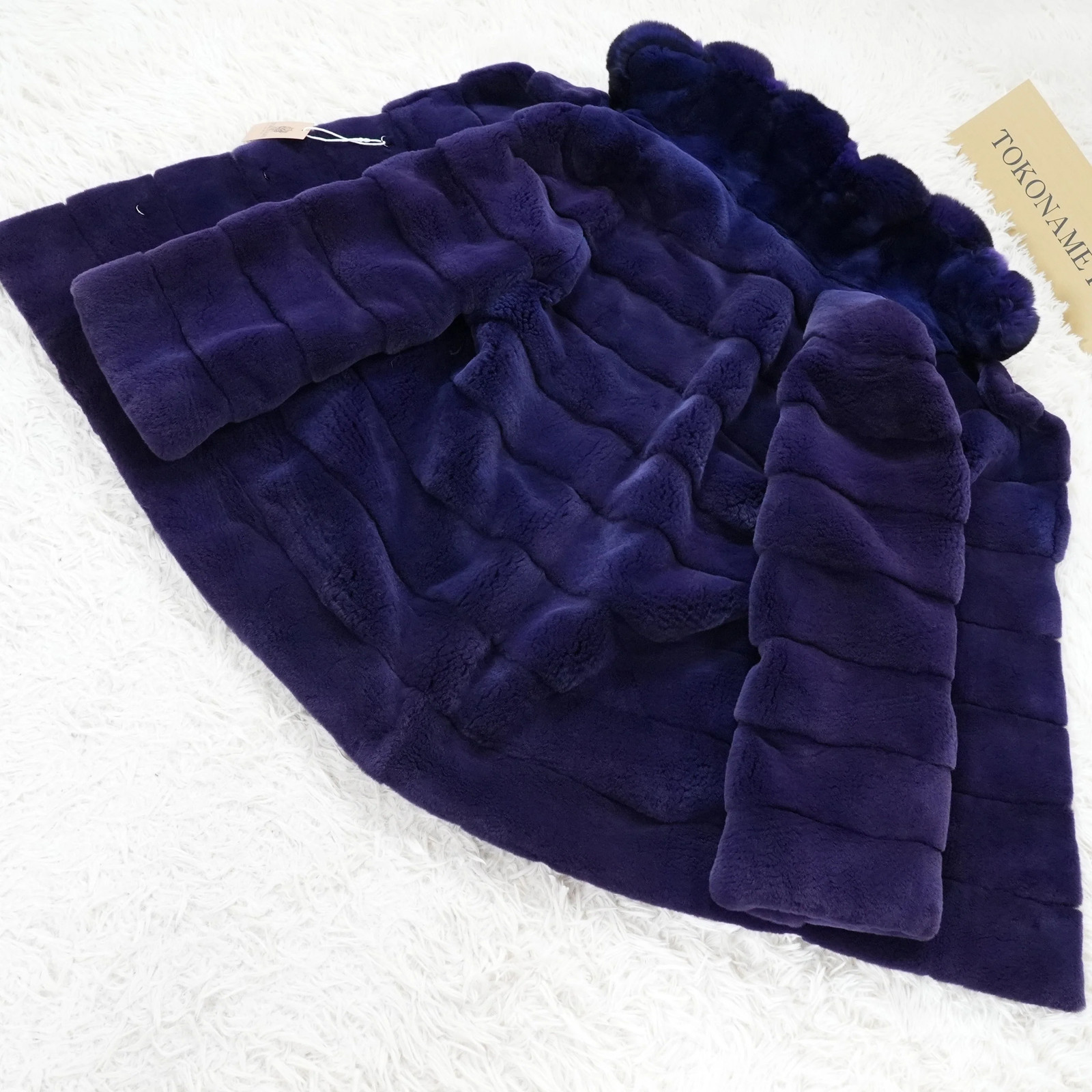 Shaved Mink Chinchilla Trim Fur Jacket Purple Dyed GRES Paris – Genuine Vinta…