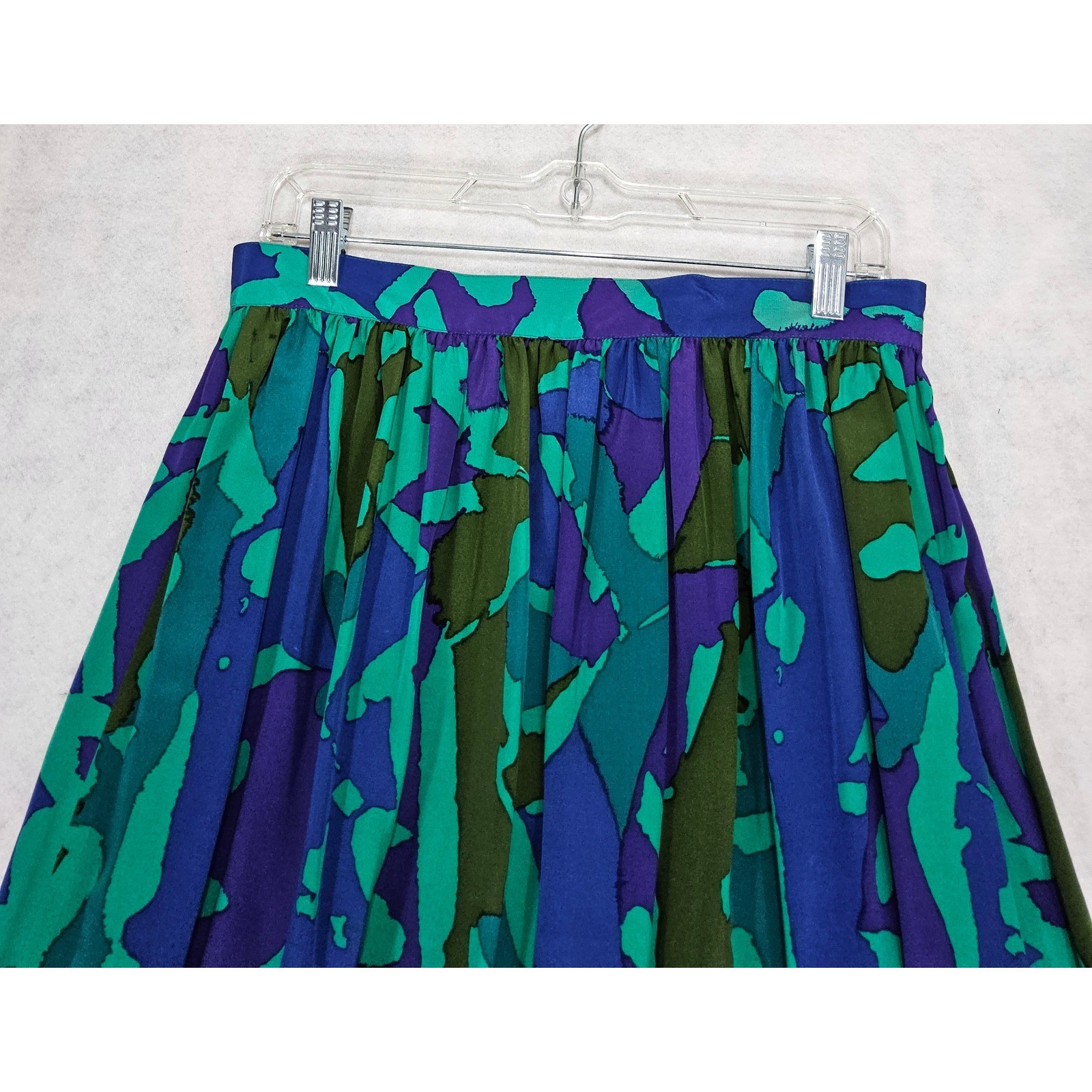 Rickie Freeman Teri Jon Blazer Skirt Suit 12 Linen Silk Abstract Vtg Art To Wear