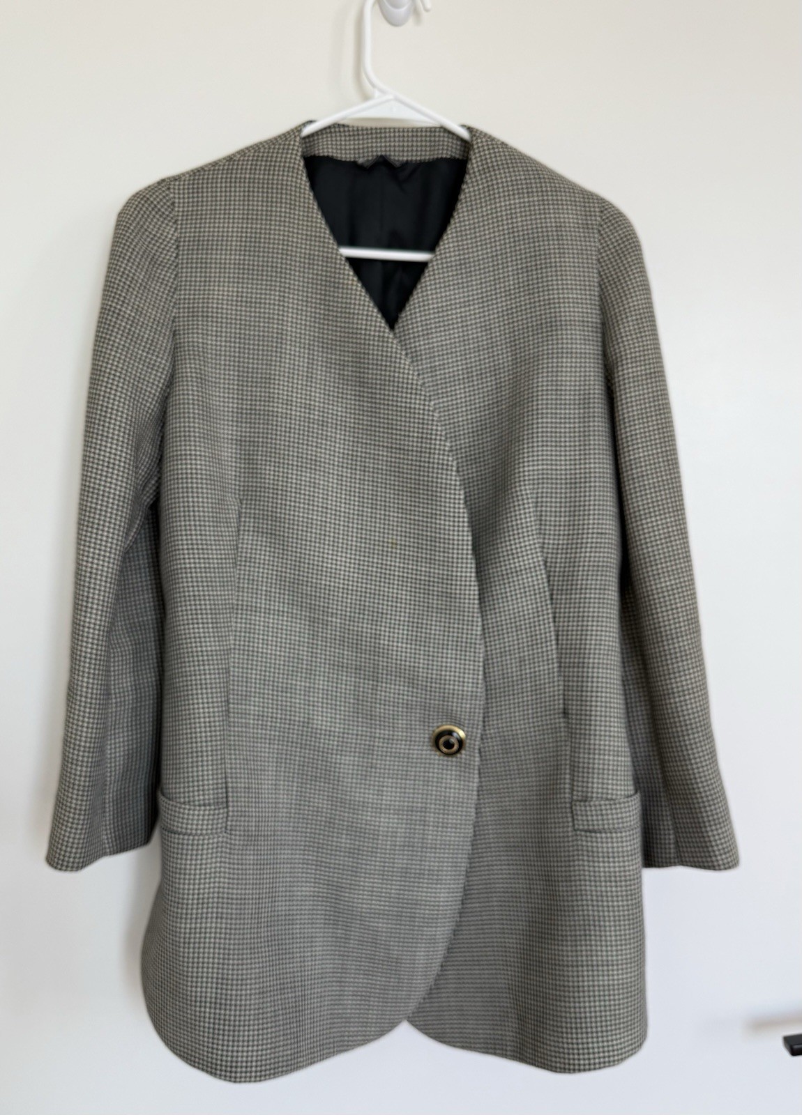 Vintage 80s/90s Gianni Versace Couture Women’s Houndstooth Blazer