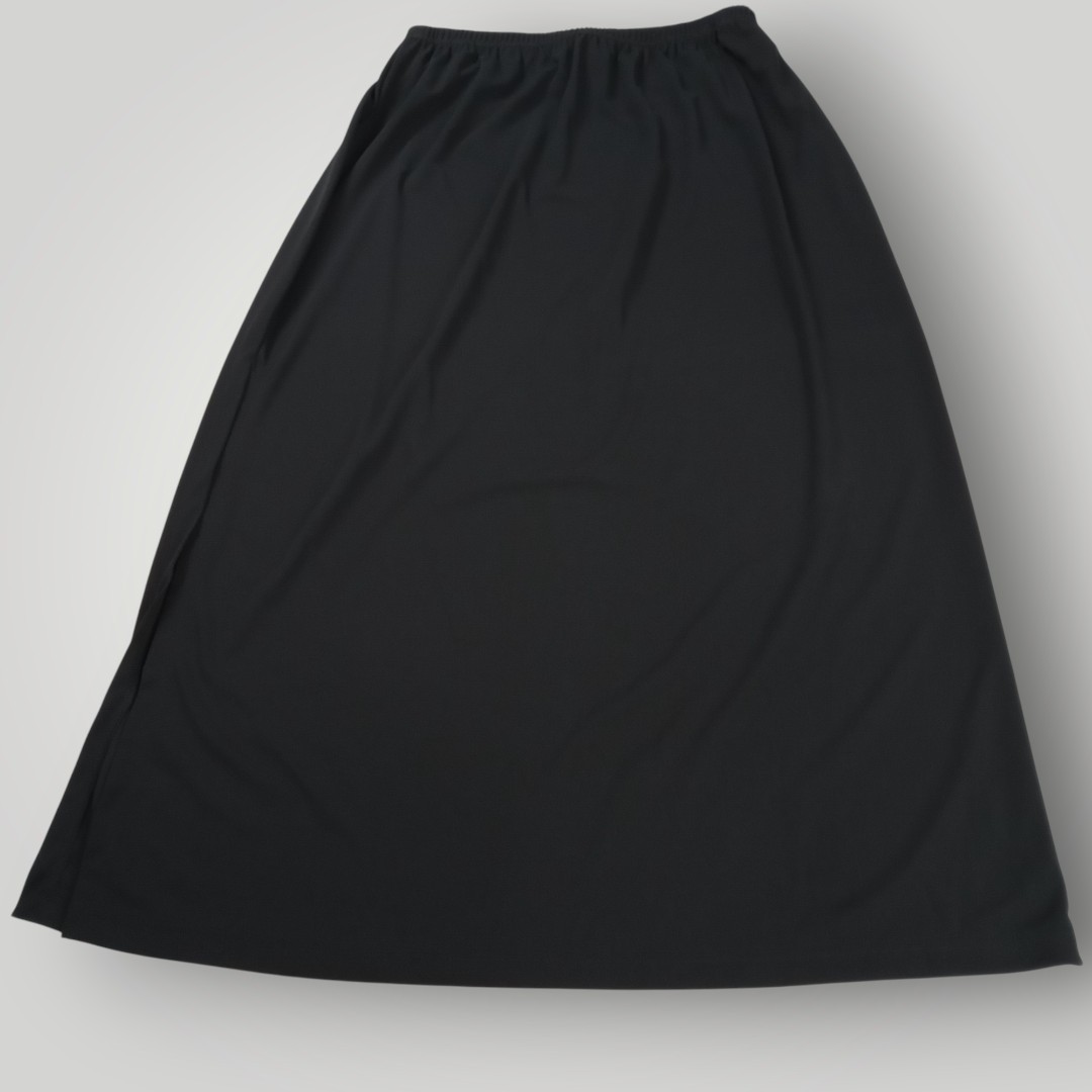 Victor Costa Occasion Women’s L Black Long Skirt Side Slit Elastic Waist