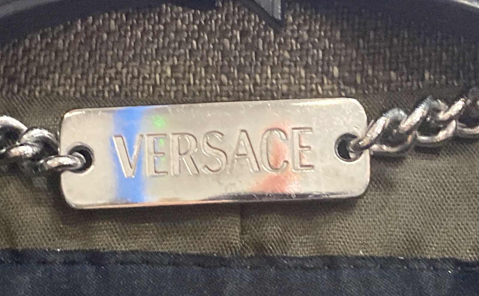 Vintage Versace Women’s Olive Green Linen Silk Safari Utility Jacket Dress Sz 38