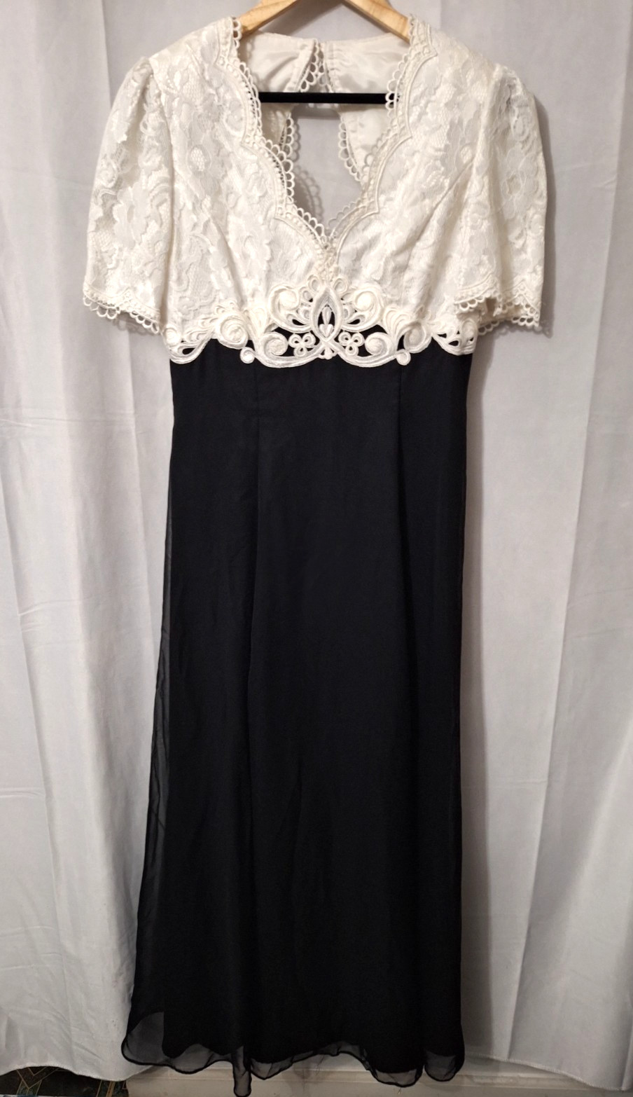 Scott McClintock Formal Lace Maxi Dress Sz L 90’s Regencycore Vintage Union Made
