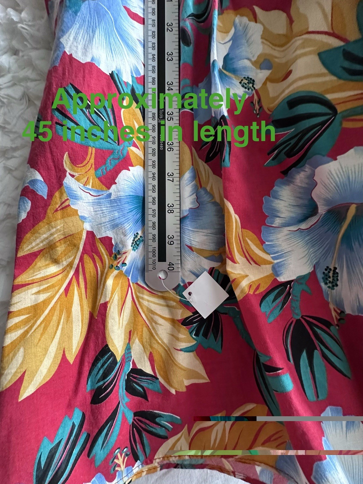 Vintage Hawaiian Classics Dress Made In Hawaii Size M Pink Floral Muumuu 1980s