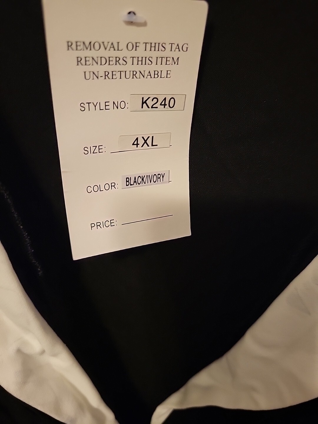 Unique Vintage Dress. 4XL Black And Ivory. Style Code K240.