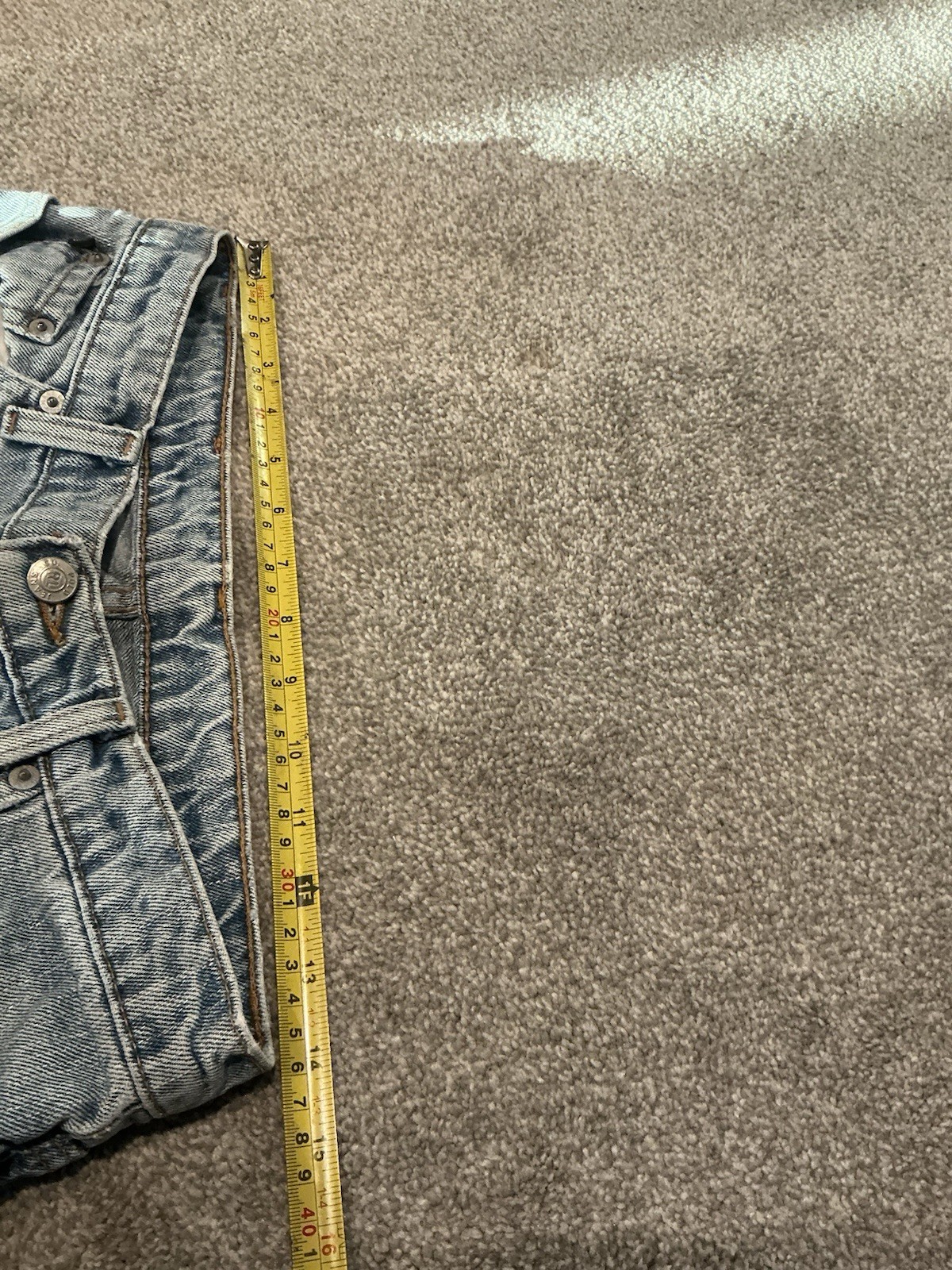 Vintage Polo Jean Co. Distress Saturday Jean 4 X 29 Light Wash Blue Denim