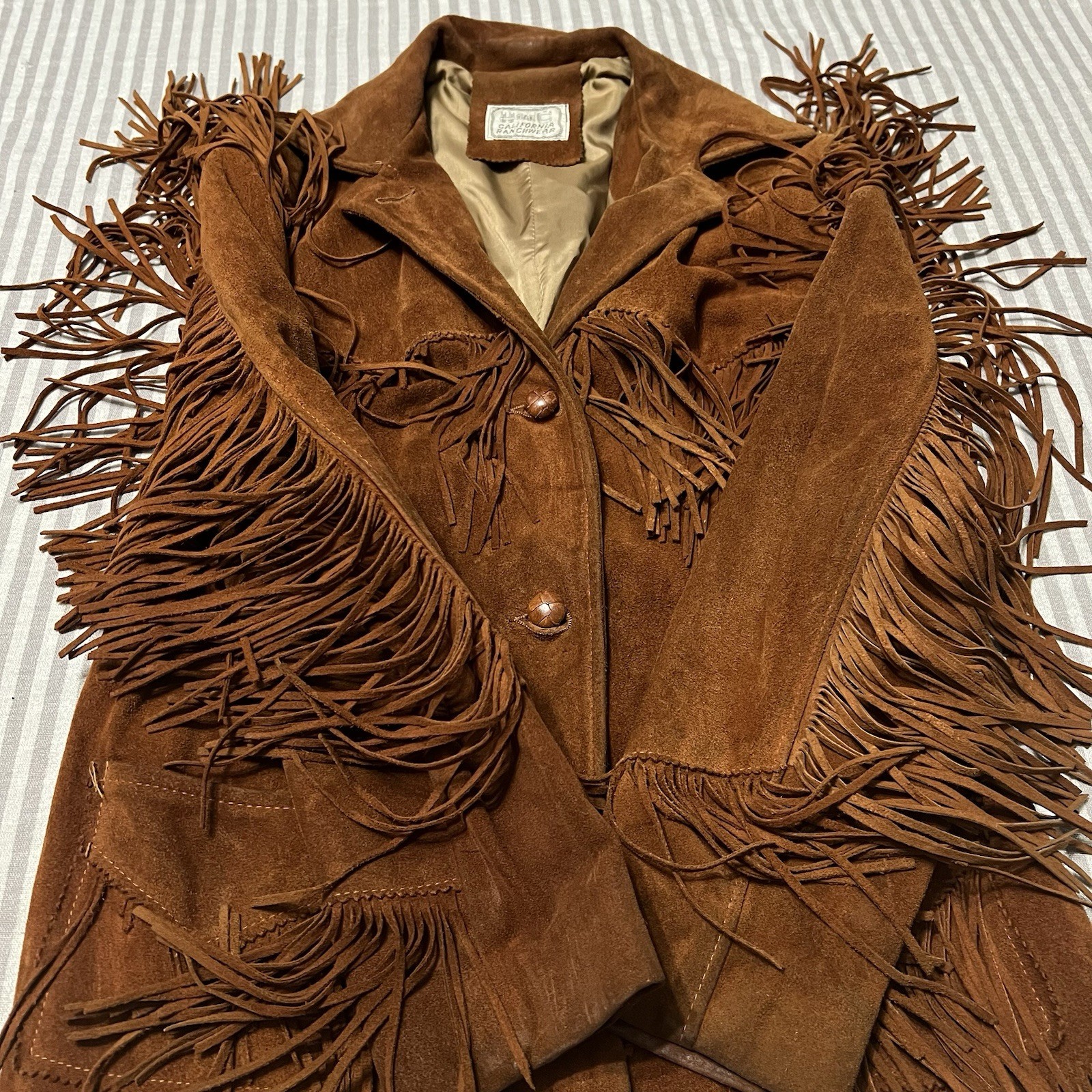Vintage H Bar C Western Jacket Suede Leather California Ranchwear 1980s