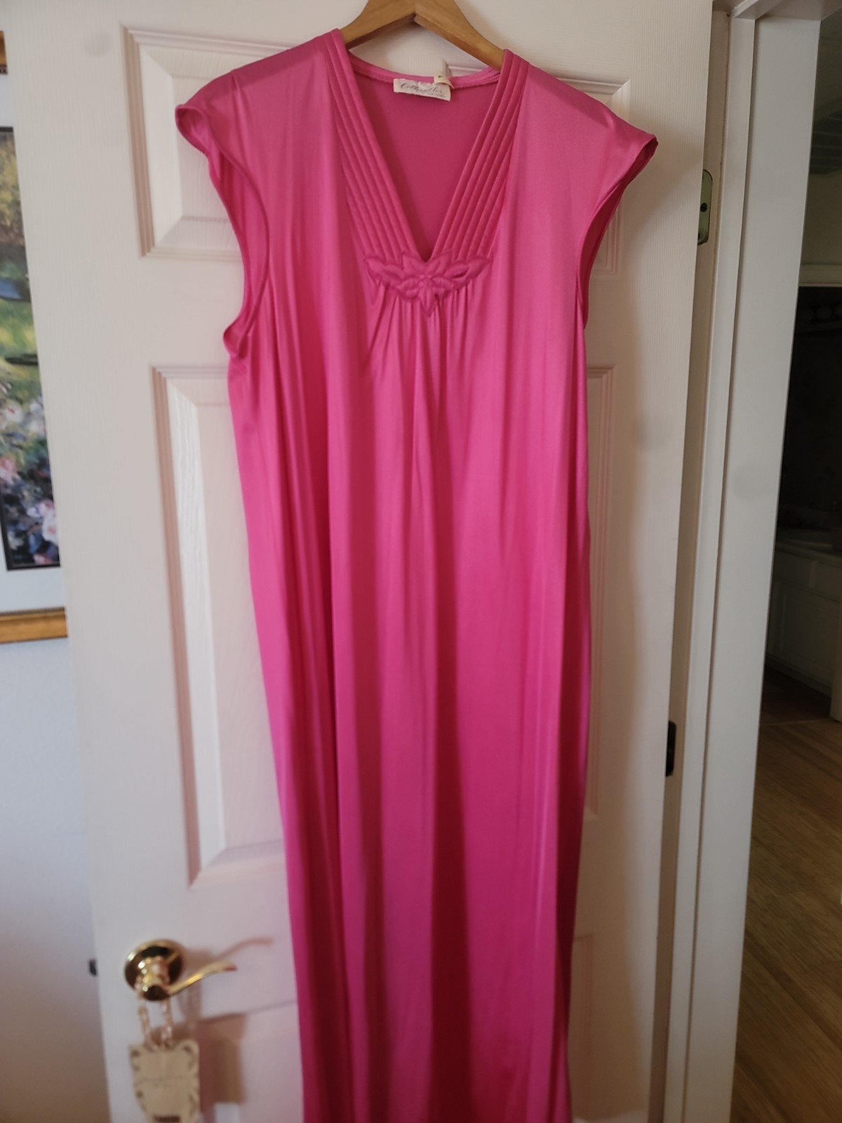 Collectibles Vintage Nightgown And Robe With Snap And Tie L Pretty Pink