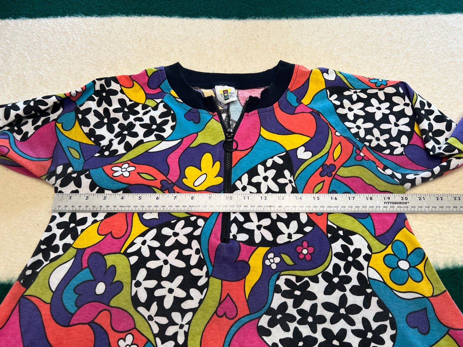 Vintage Go Go Dress Psychedelic Flower Power 70’s Style Traffic Jam Medium