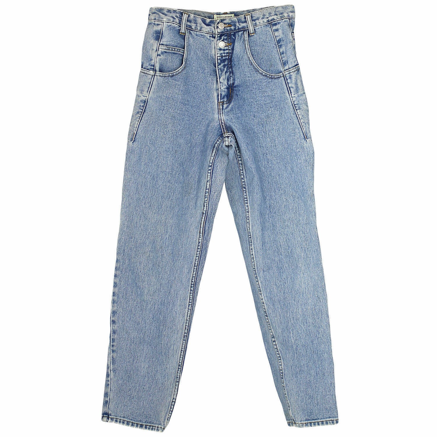 Vintage Guess Triangle High Waist Denim Mom Jeans 1980s 1990s 30″ Waist /Size 12
