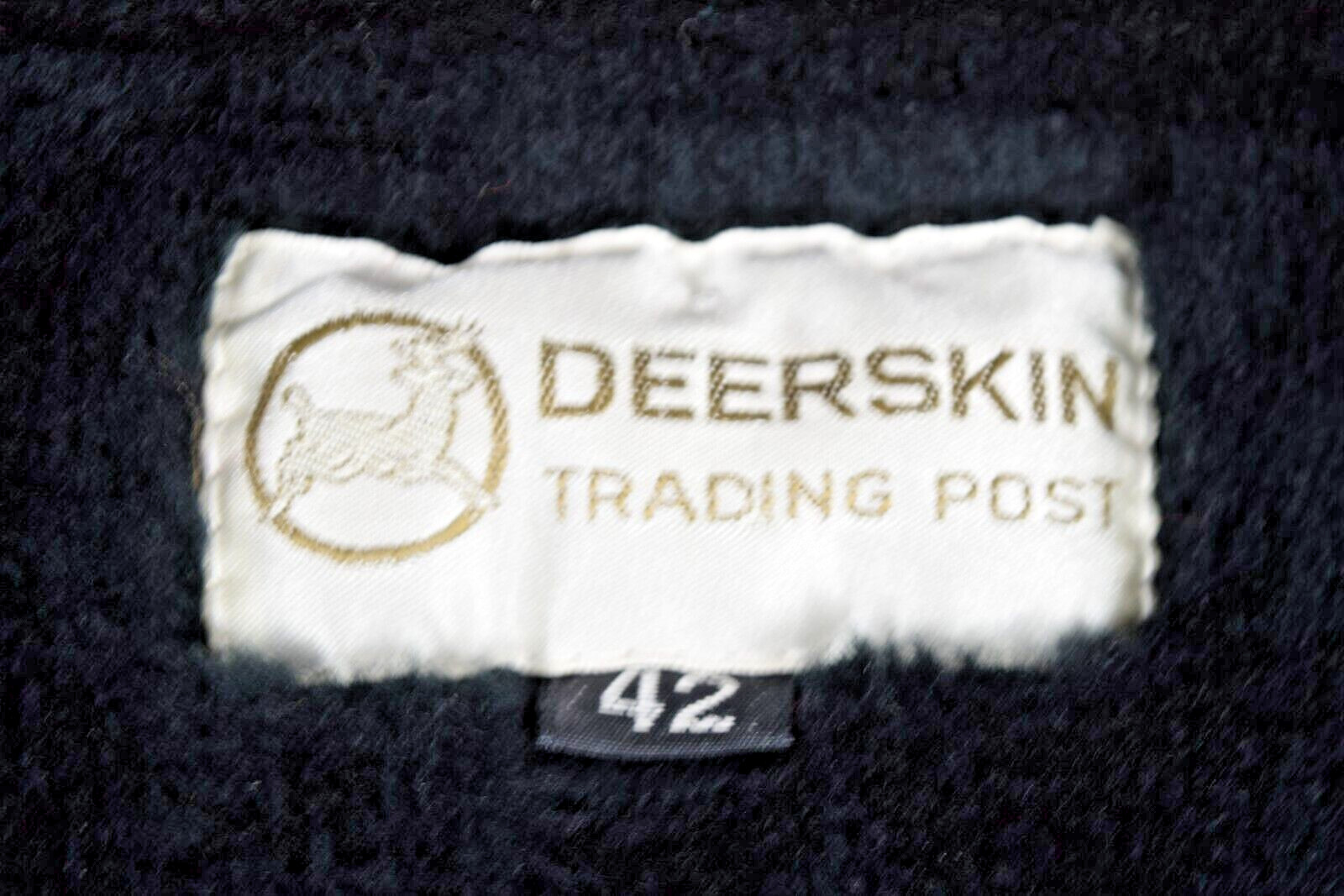 Vintage Leather Jacket Deerskin Trading Post Size 42 Brown Ombre Grunge Fade