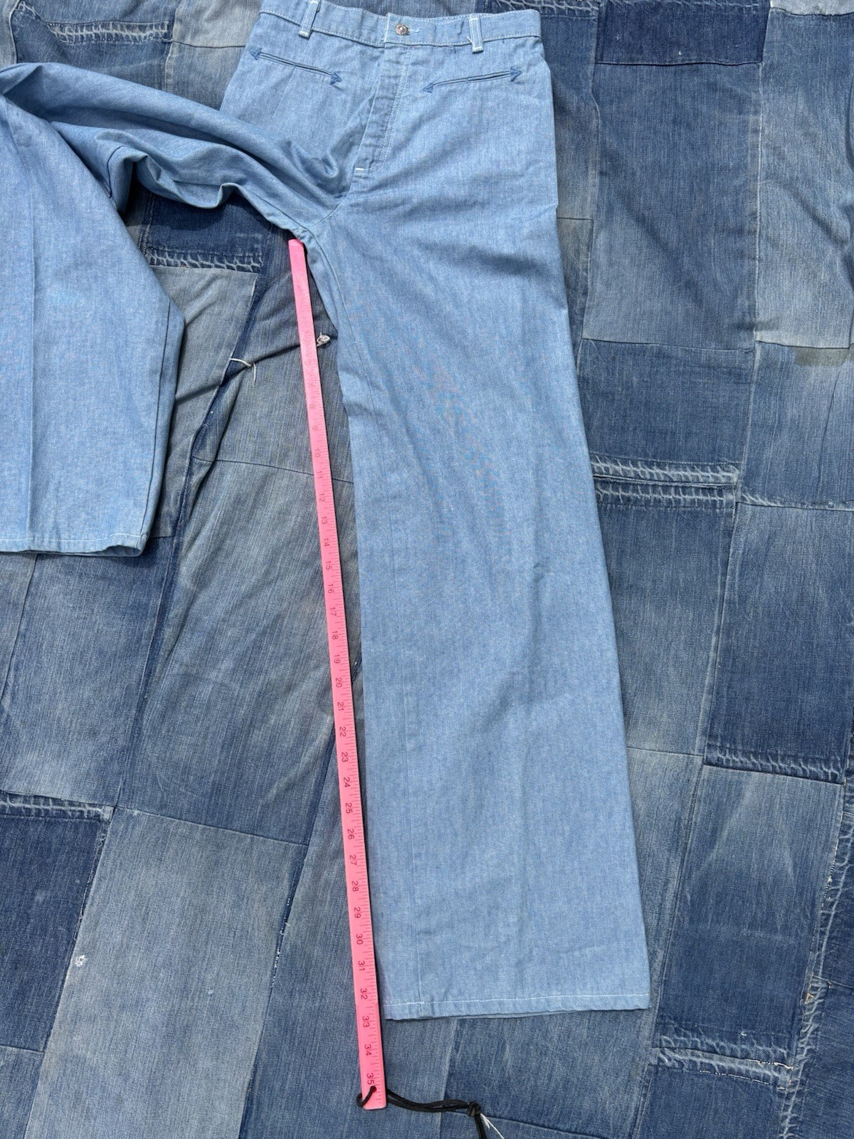 Vtg 1970s Levi’s Pacific Pride Womens Western pincheck Pants 26×31 White Tab
