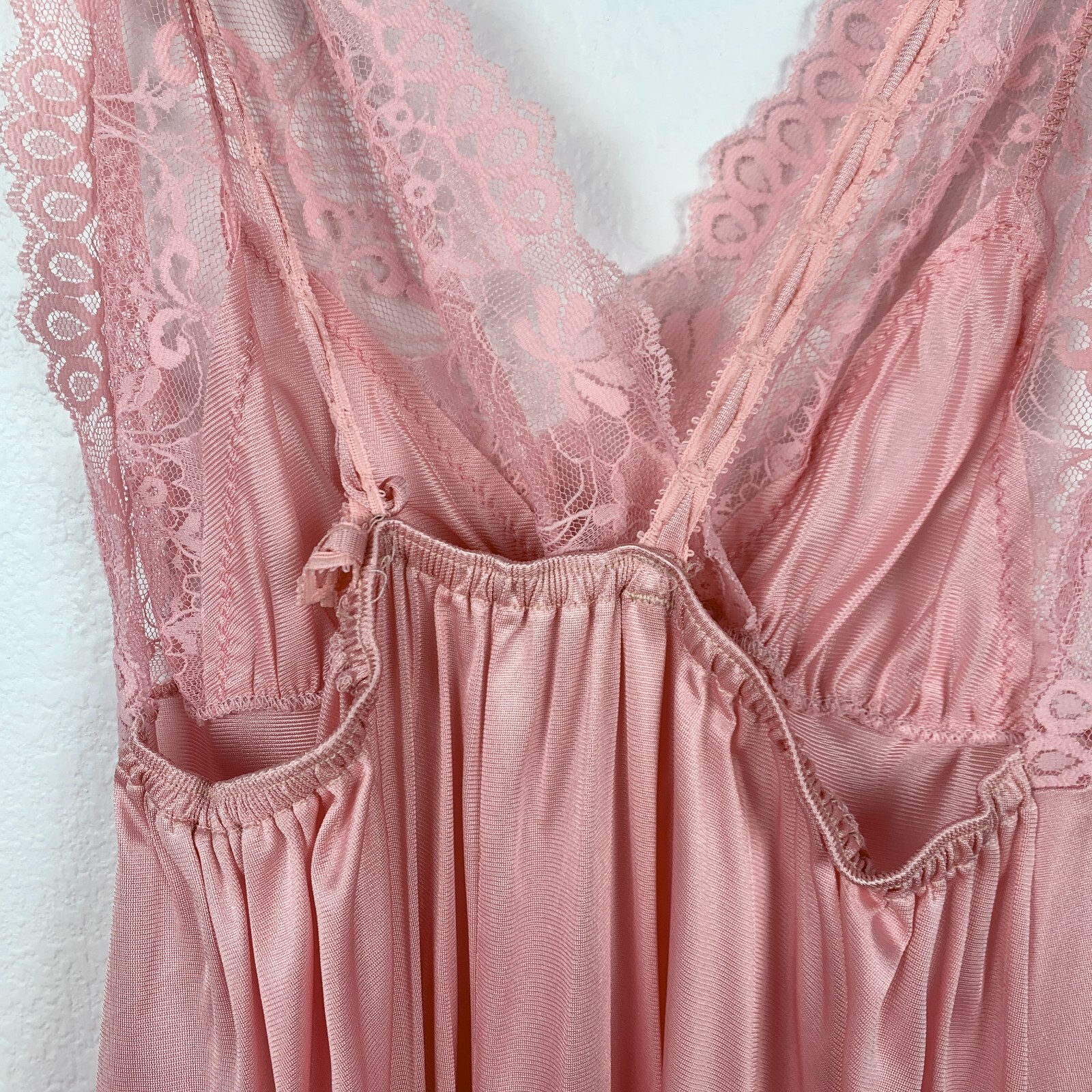Vintage Jenelle of California Pink Sheer Nightgown Chiffon Nylon Tricot Robe Set