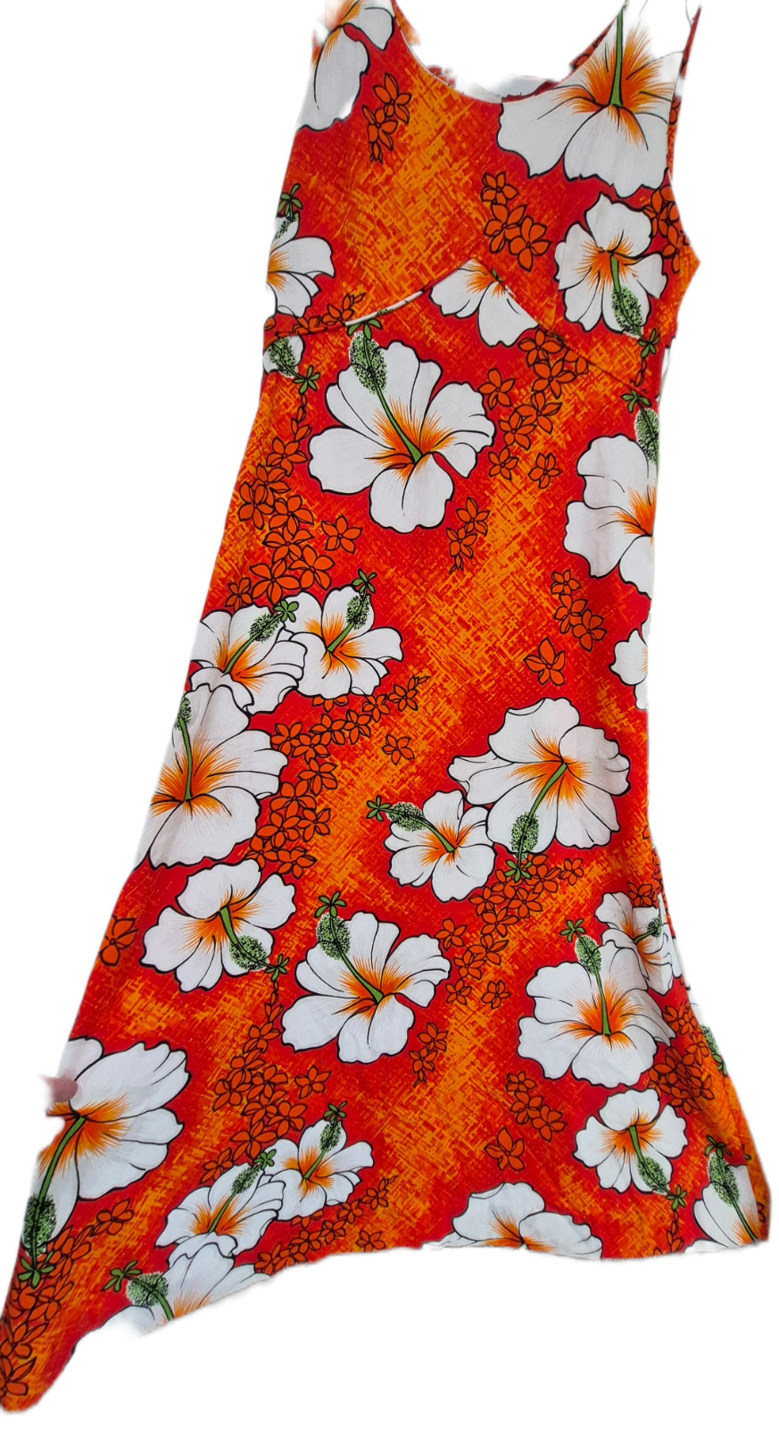 Vintage 60s 70s Hawaiian BARK CLOTH Tiki Maxi Dress, POMARE, Tropical Sz 16