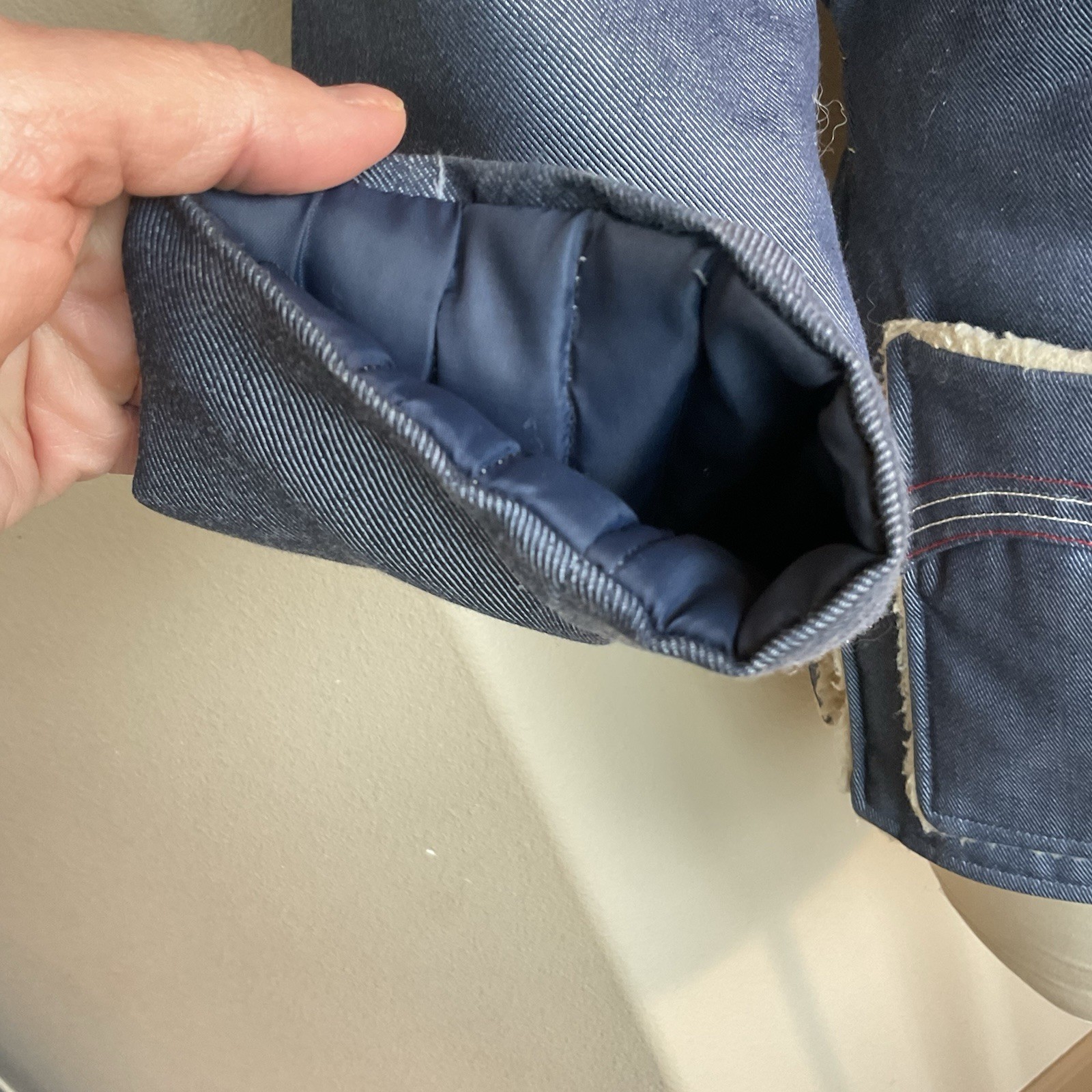 Prior Westerns Denver Womens Vintage Denim And Sheering 1960-1970? Chore Coat