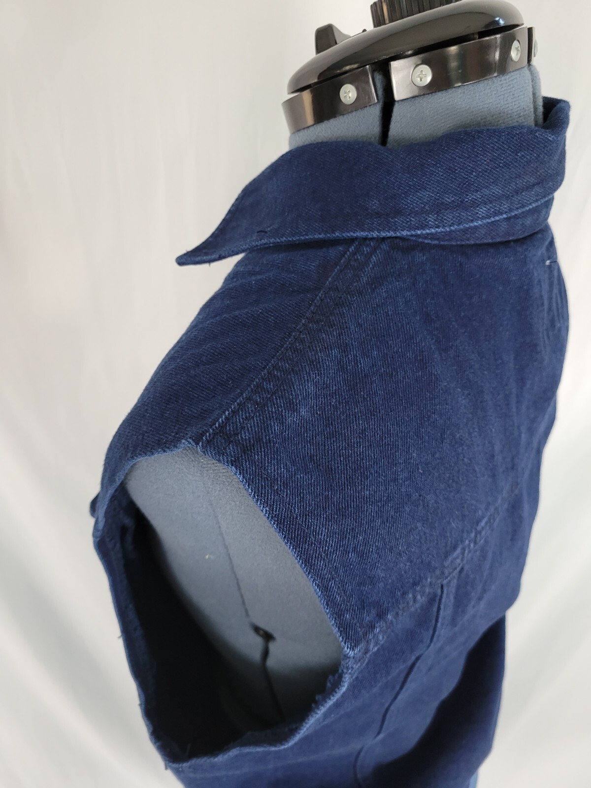 Vintage PS Gitano Dark Blue Sleeveless Denim Vest Size Small