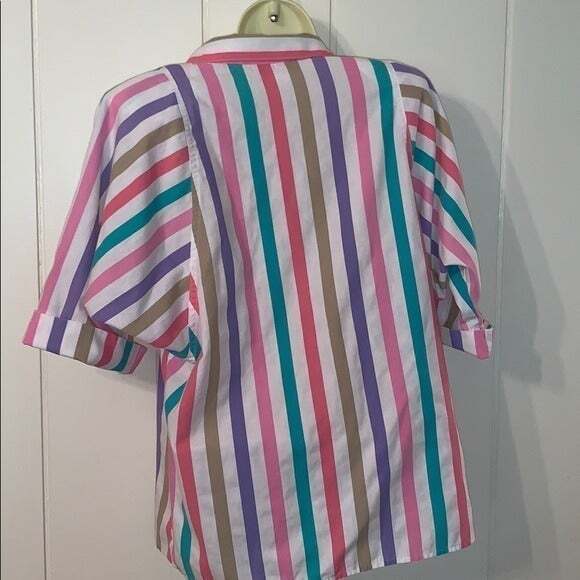 Totally 80s Vtg Cabrais striped top