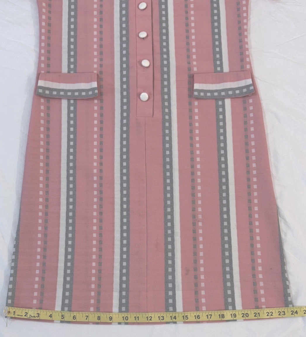 1970’s Mod Chemise Lacoste x David Crystal Midi Tennis Shirtdress w/blue logo.