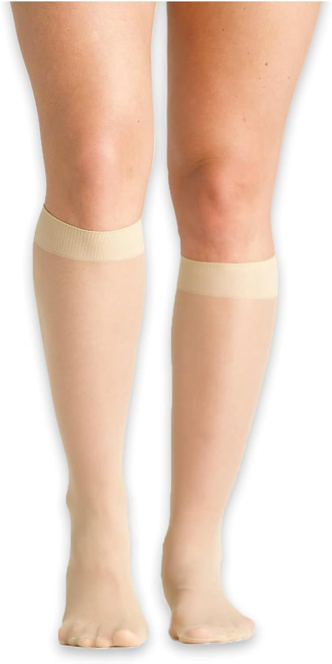 Assorted 8 Color Sheer Nylon Knee High Pantyhose 20 Pair Pack Best Gift USA Made