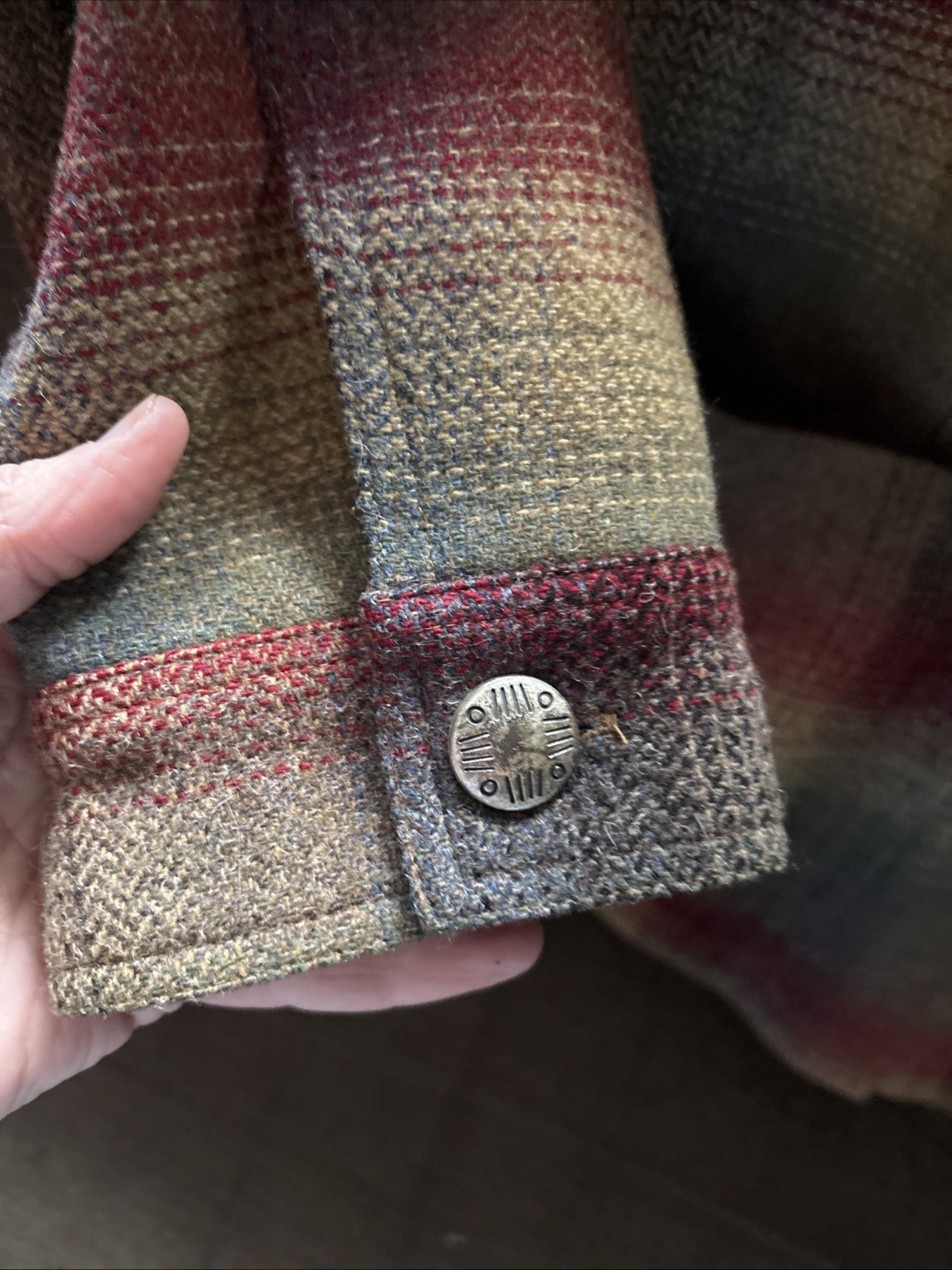 Vintage David Brooks Jacket Aztec Wool Shacket Southwestern Small