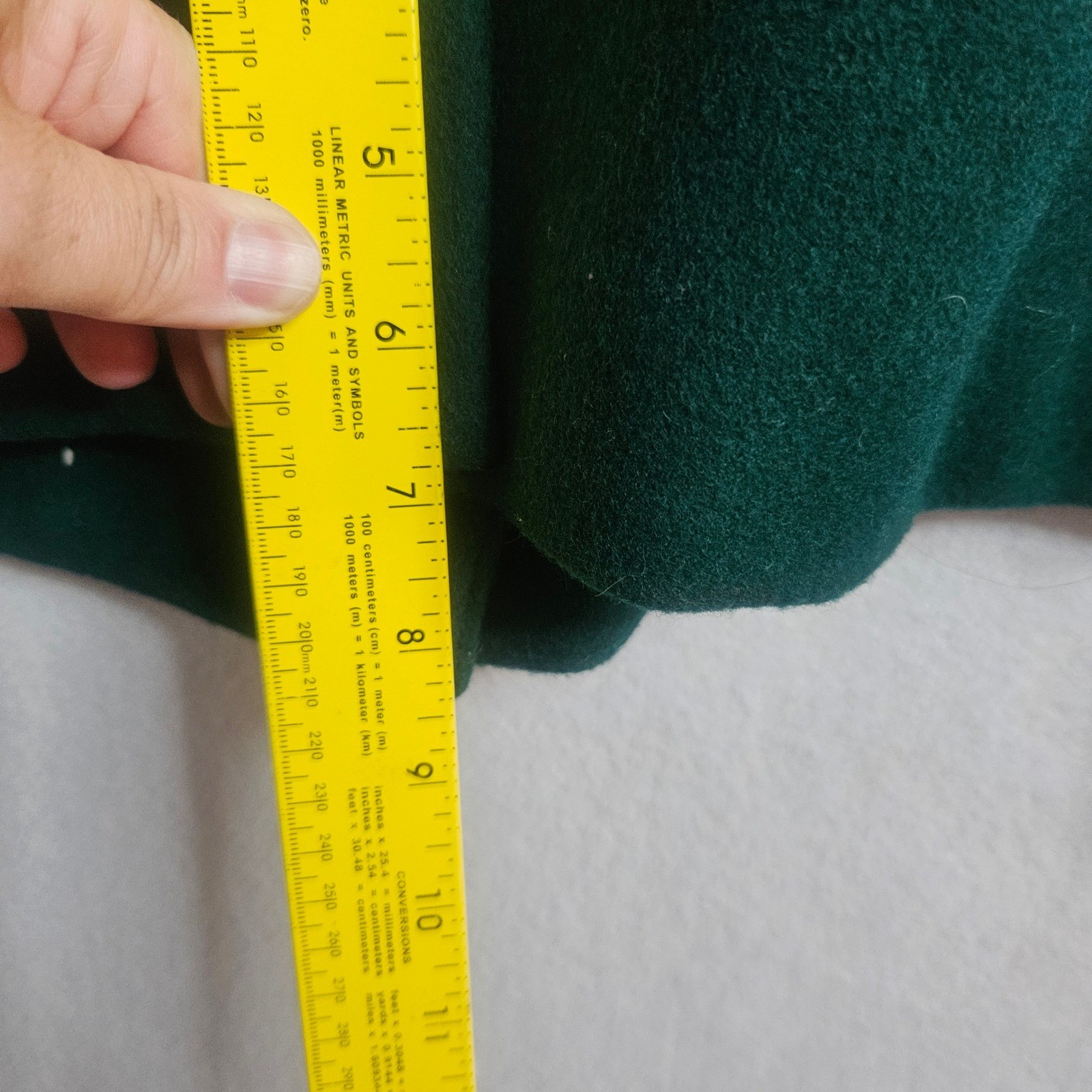 Donnybrook Vtg Emerald Green Wool Coat Velvet Gold Button 14DP 90s Ukraine