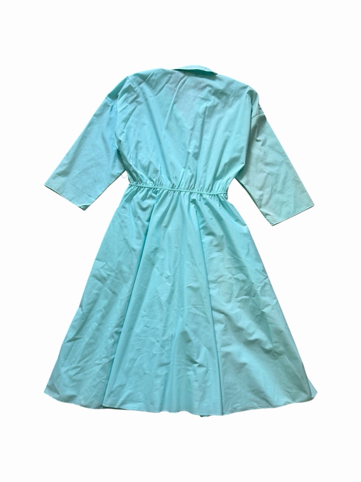 VTG ~ 1980s ~ The American Shirt Dress ~ Light Blue Shirtwaist Dress ~ Size 14