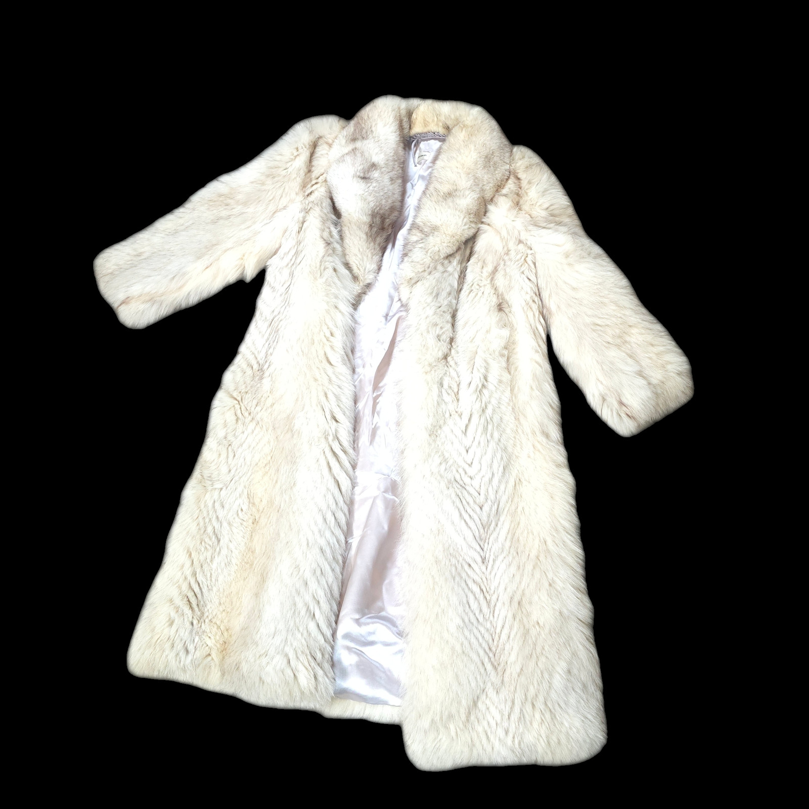 Vintage Made Hong Kong Fur Coat Pit 2 Pit 19.5 Inches Mob Wife Luxury Pockets