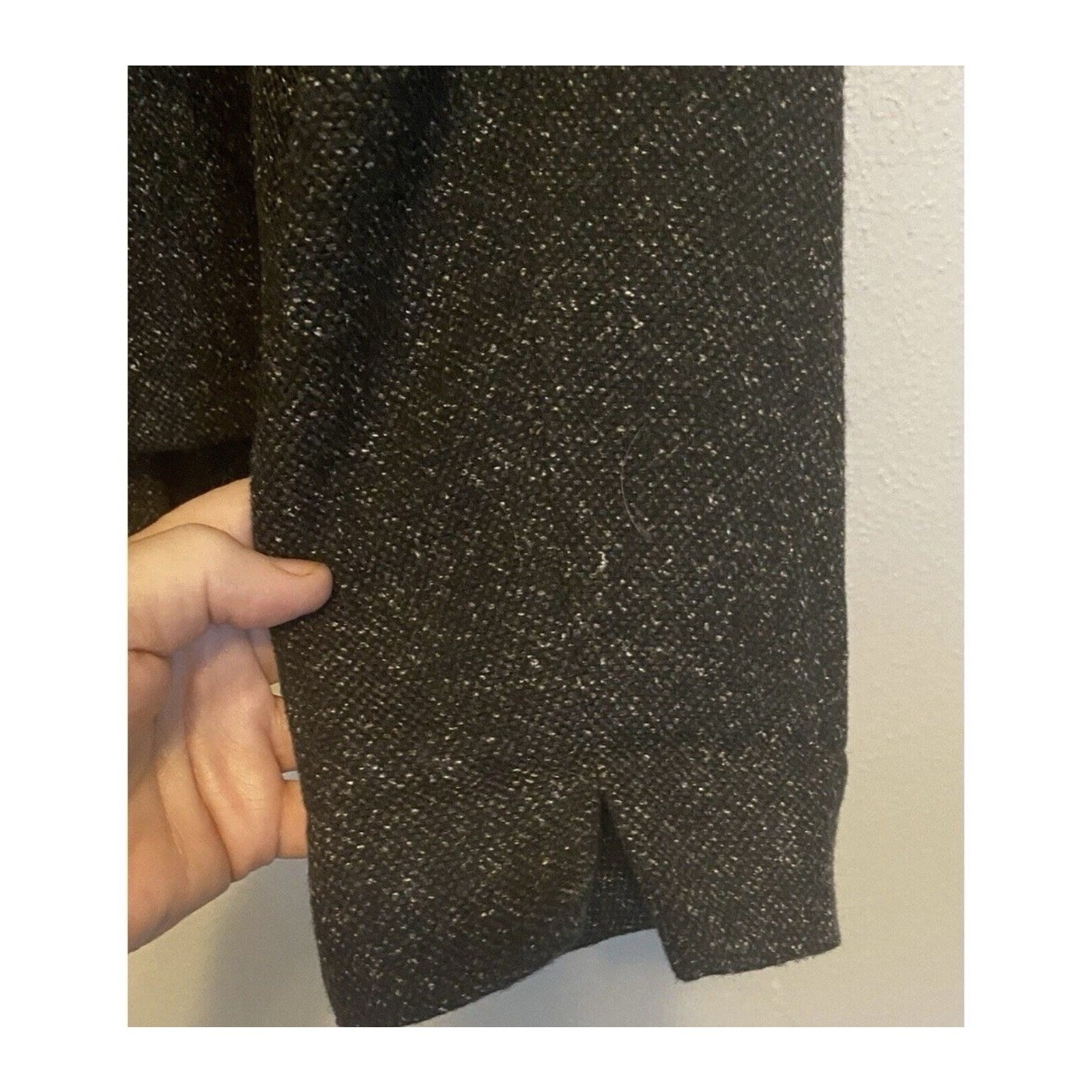 Vintage Quiet Luxury Textured Blazer Wool Blend Tailored Jacket 18”