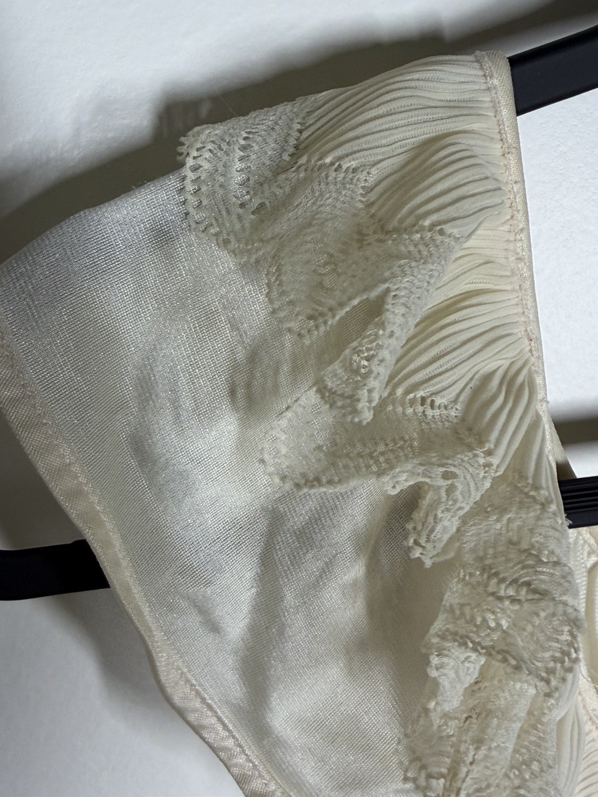 Miss Dia Ivory Nylon Slip Lingerie, Size M Regular, Made in USA