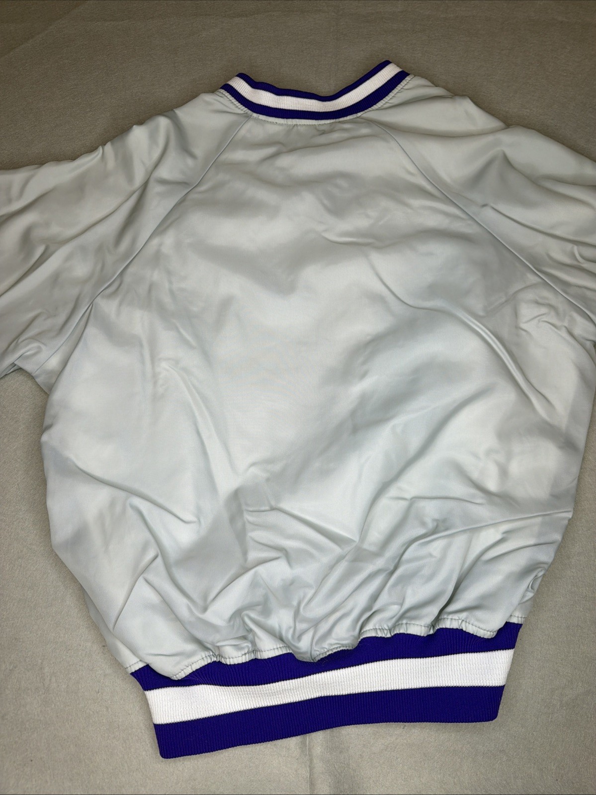 Vintage Wesleyan Sport Pull Over #33 Purple And Silver Size Large