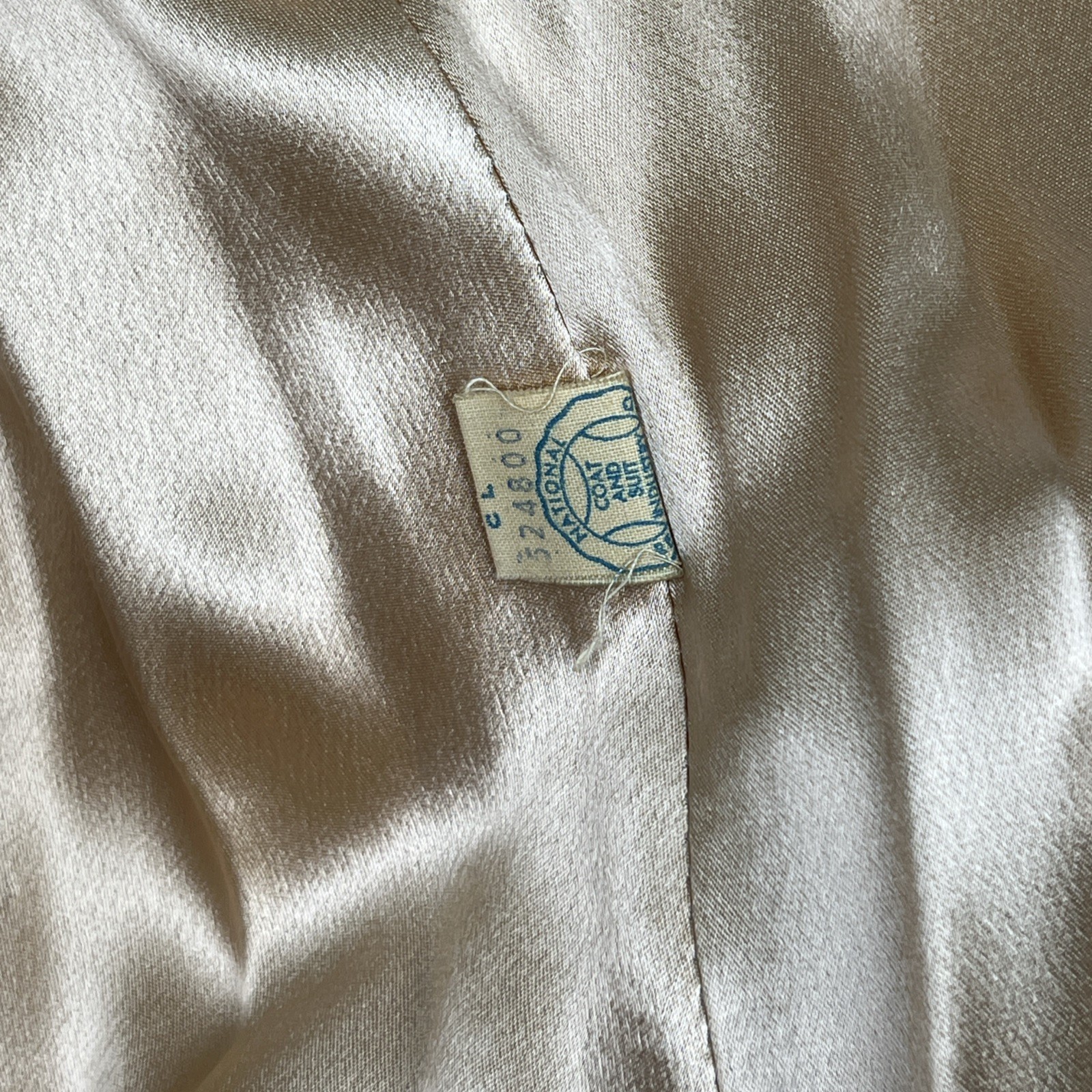 Vintage 50s SABELARI Taupe Camel Hair Tan MINK FUR Wedding Ring Collar Coat