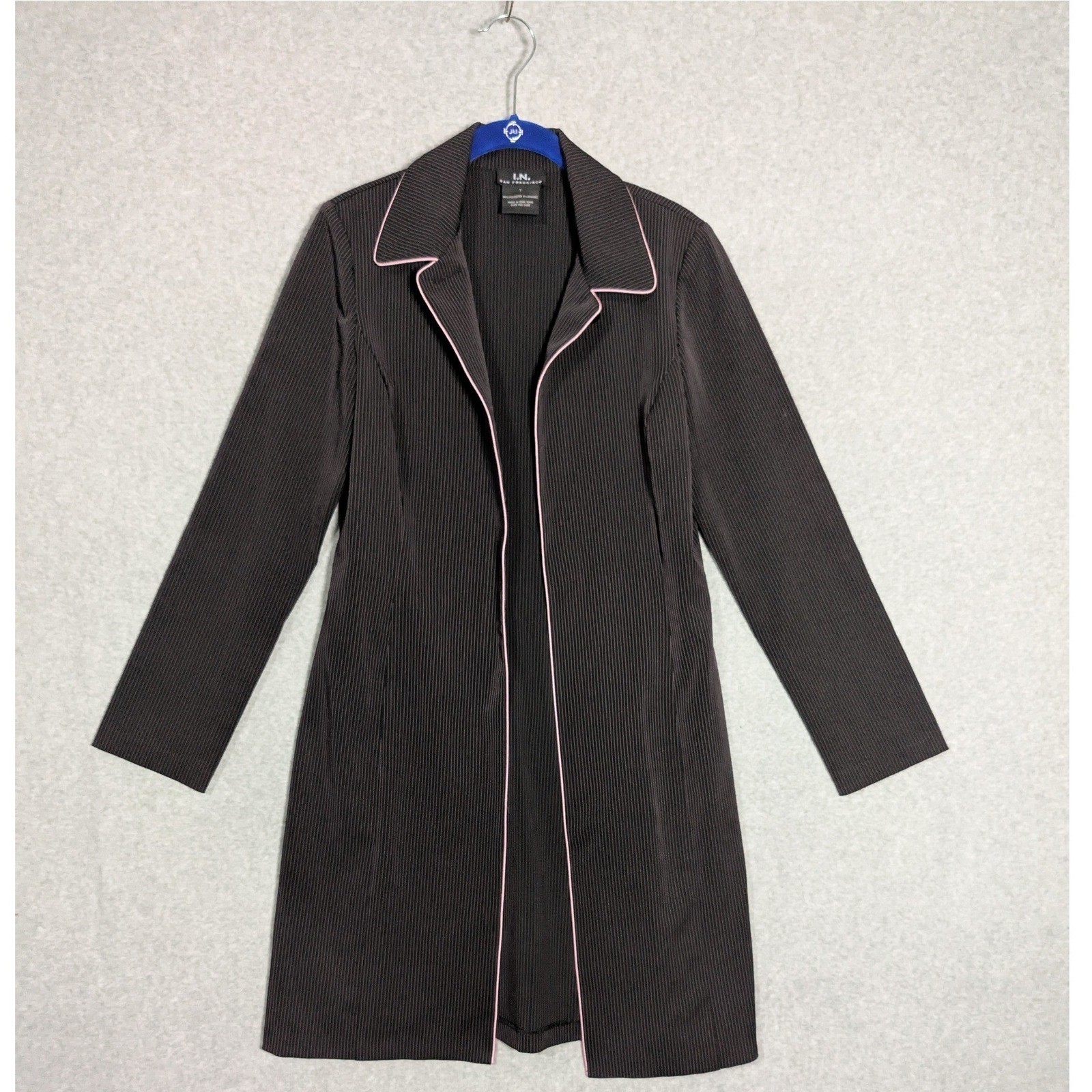 Y2K Duster Jacket Trench Long Alternative Vintage 90s Career Office Work Wear