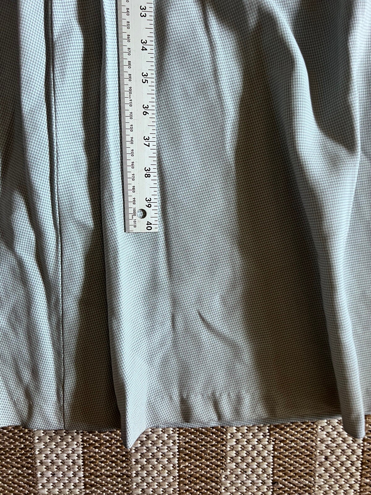 Vintage 50’s 60’s Stewardess Dress. Blue/ Gray Tiny Check. ( See Measurements).
