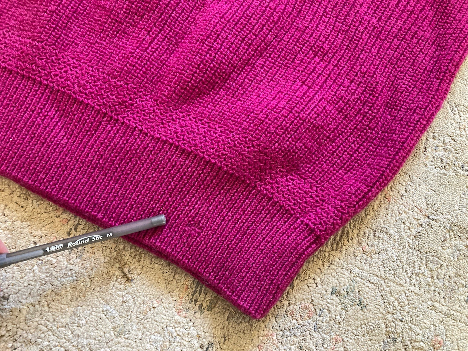Vintage Wool Sweater XLT Chunky Fishermans Ribbed Knit 90s Preppy Pink Unisex