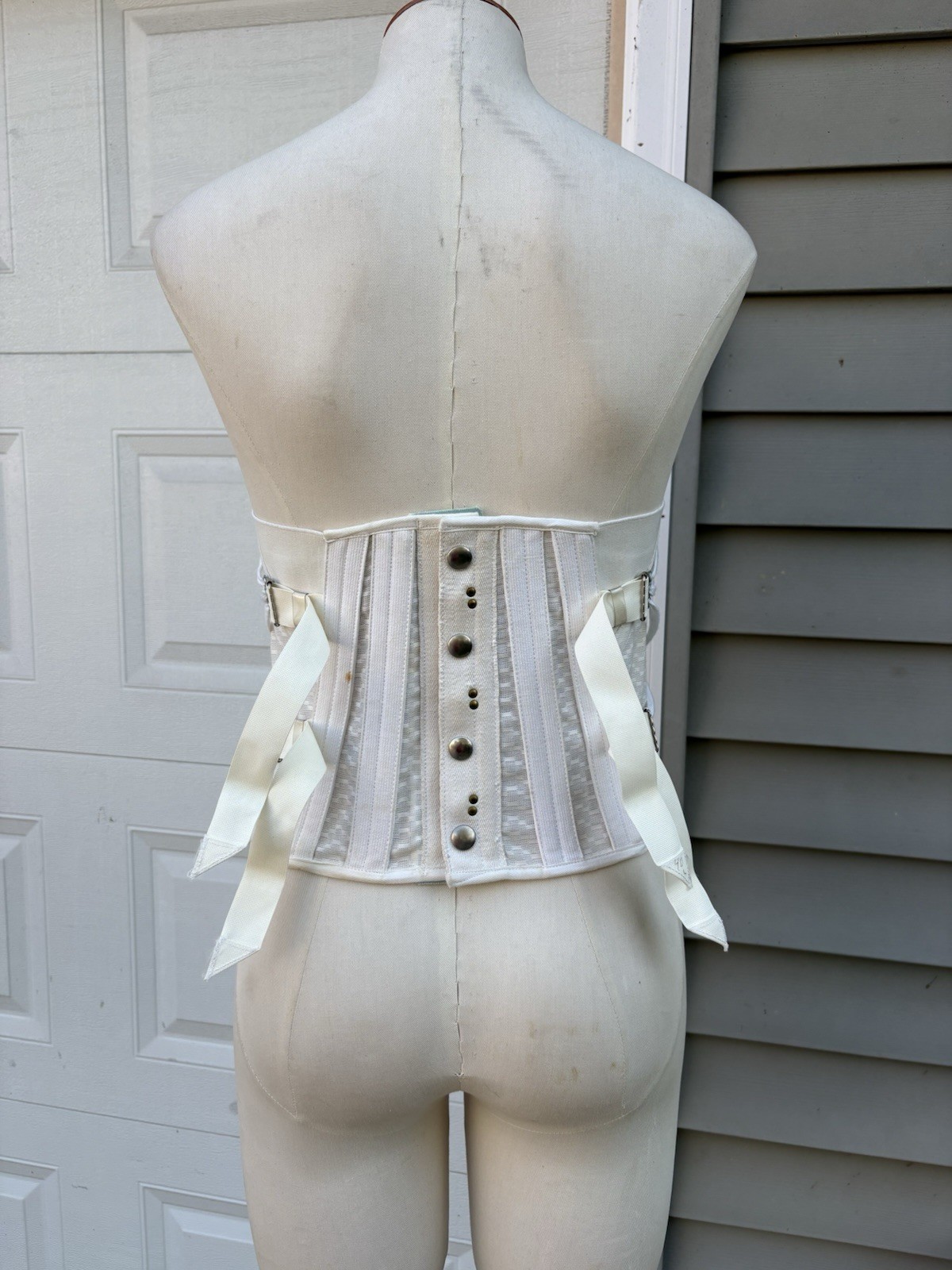 Vintage 1970s lace up Fan Medical Corset Girdle Brace Cosplay W Up To 35