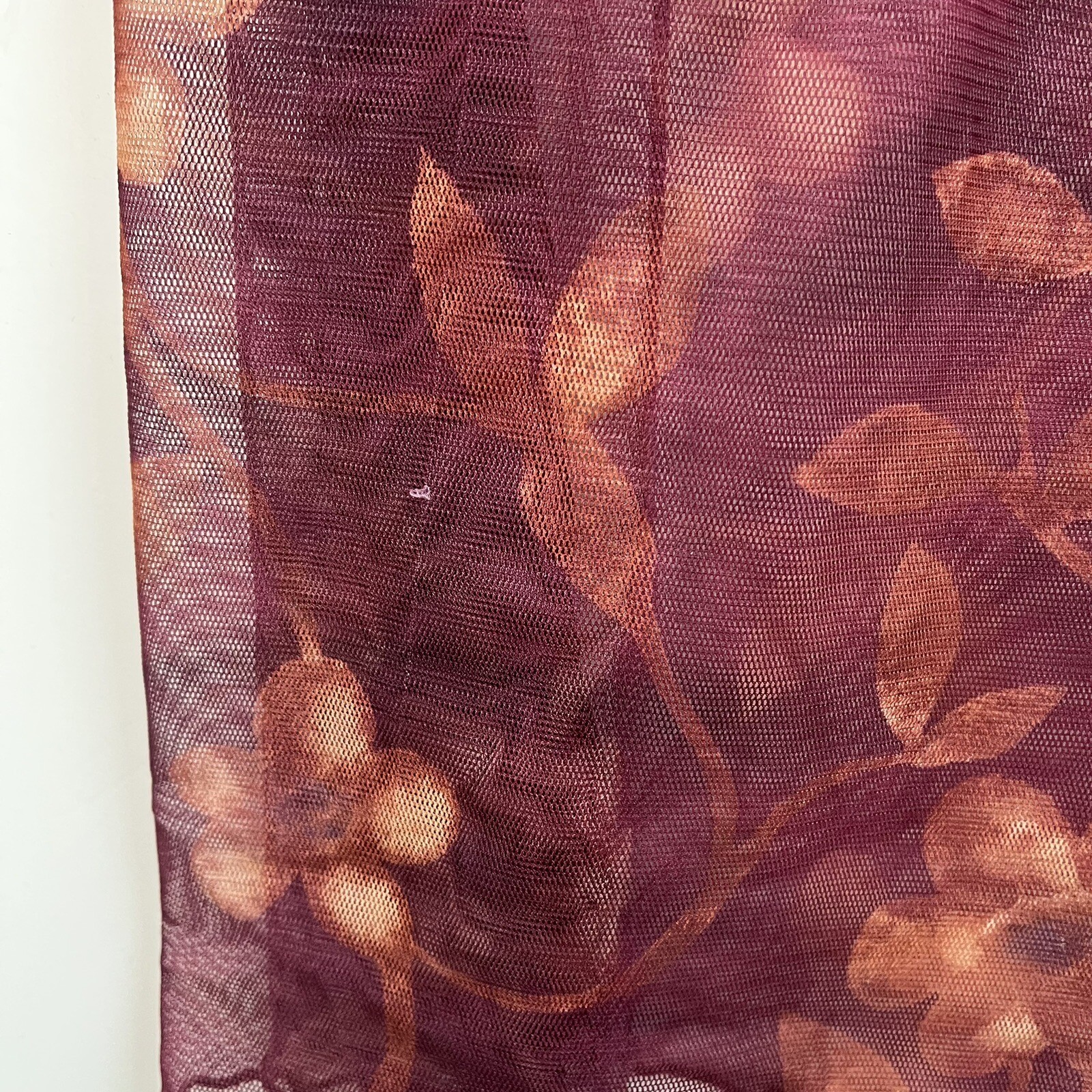 Brentwood Sheer Net Vintage 90s Floral Dress Roses Retro Mini