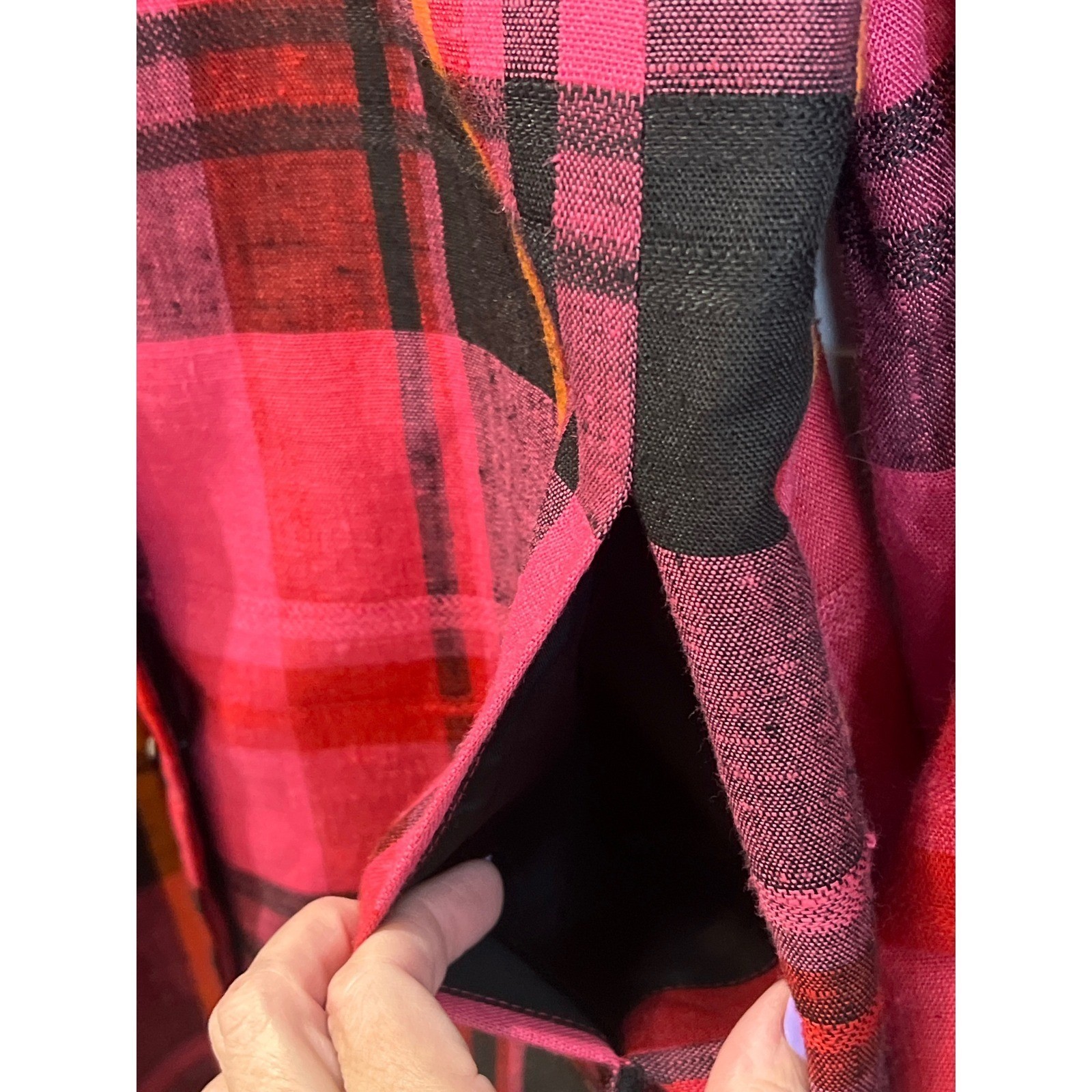 Criscione NY Cache Vintage 80’s Plaid Rhinestone Embellished Blazer Jacket