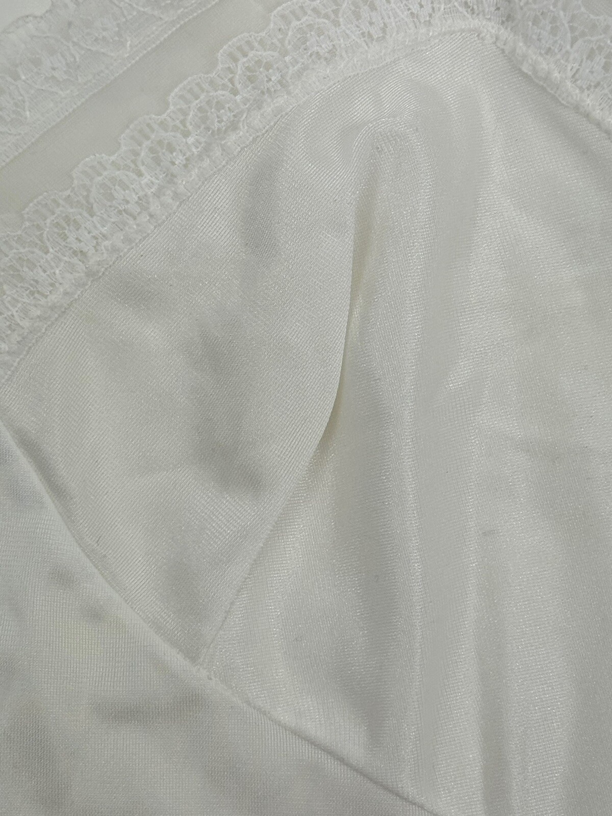 Vintage 1980s Lingerie By Vincent White Nightgown Slip Dress