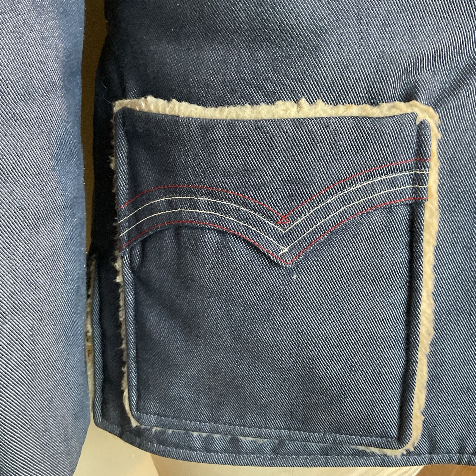 Prior Westerns Denver Womens Vintage Denim And Sheering 1960-1970? Chore Coat